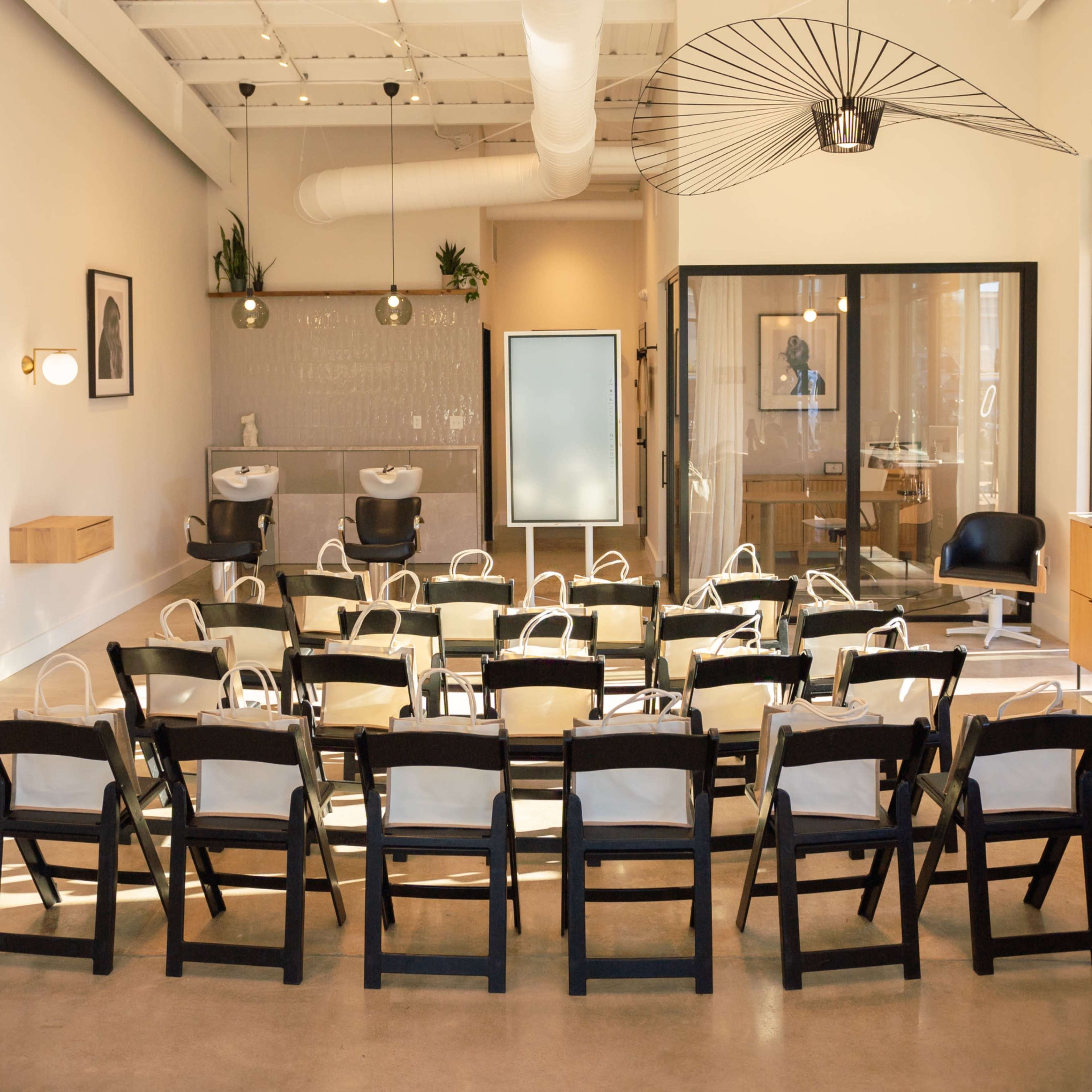 Industrial, Japandi aesthetic studio and salon. Image in Nicholtown, Greenville, SC