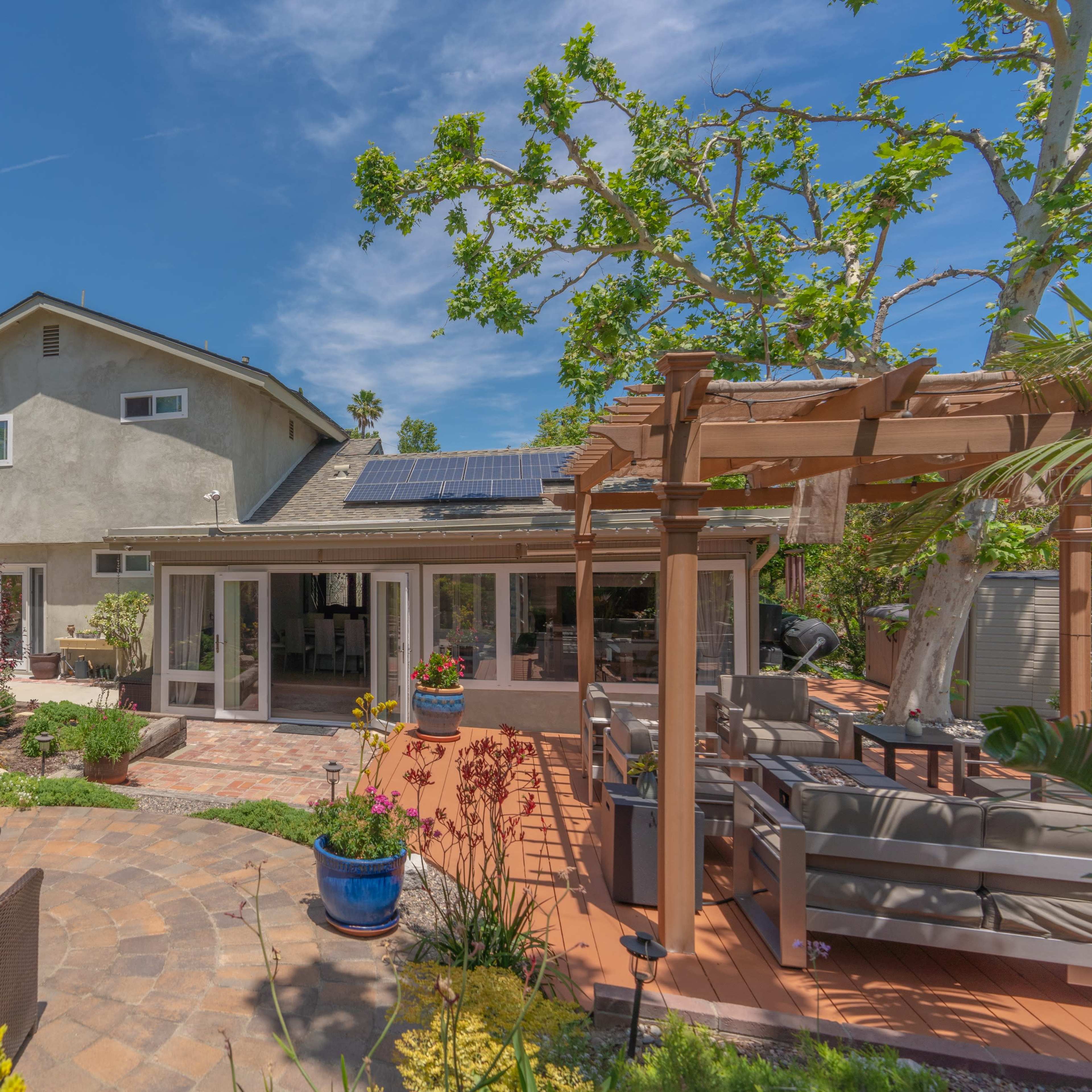 Zen Backyard in the Valley with City Views & Beautiful Landscaping Image in Porter Ranch, Los Angeles, CA