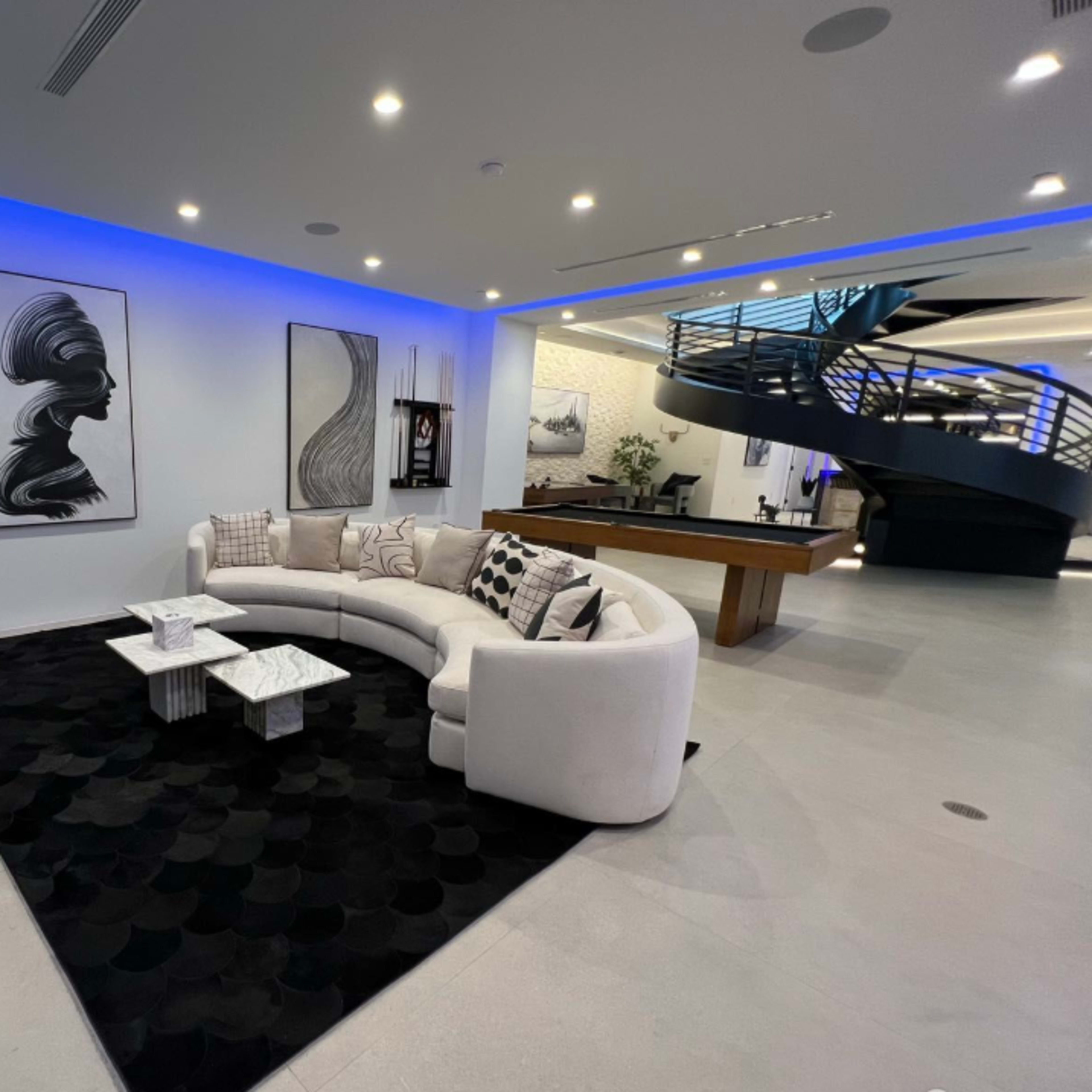 Modern Mansion in LA with Spiral Staircase Image in Tarzana, Los Angeles, CA