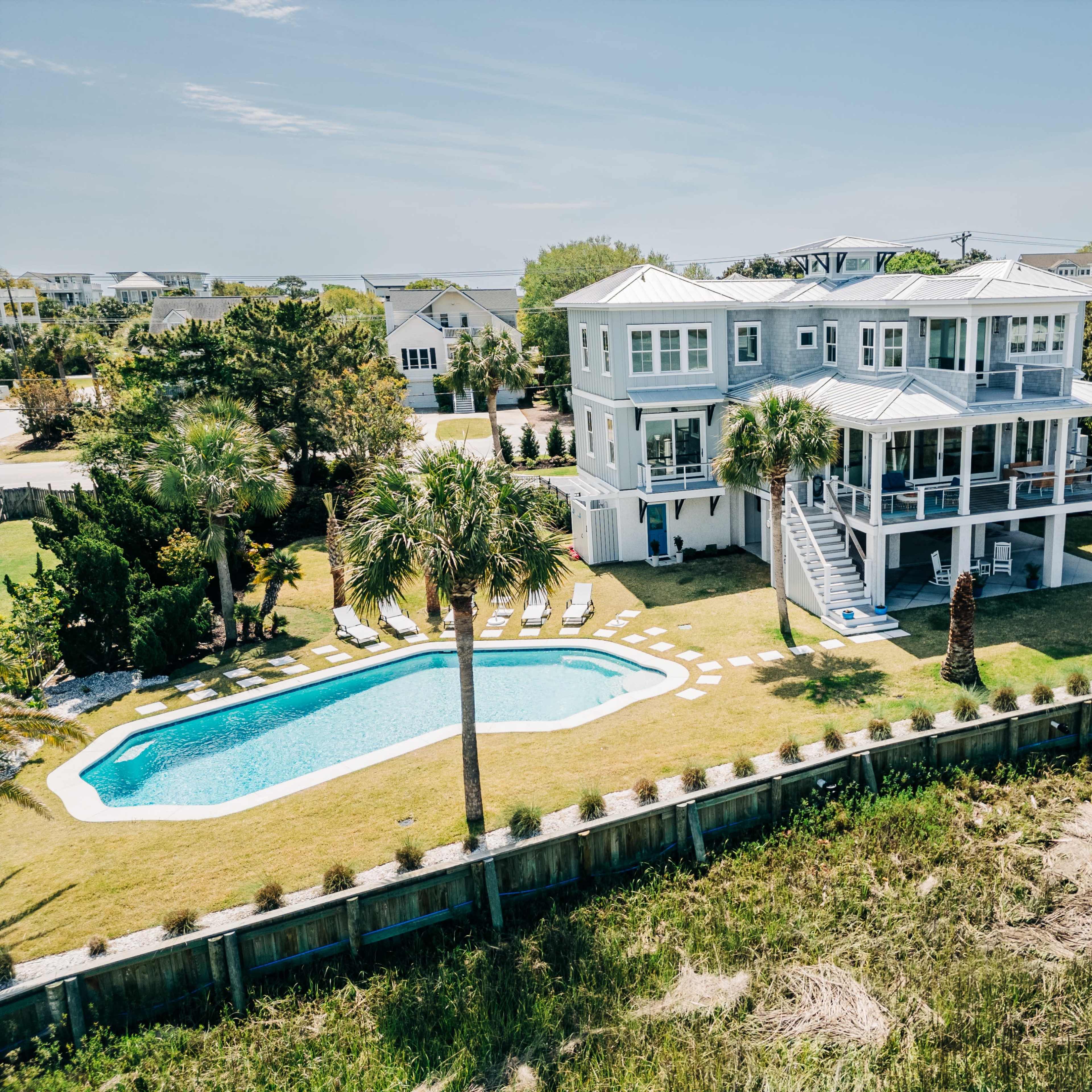 Beach style home on the water with dock and gorgeous sunsets. Image in Isle of Palms, Isle of Palms, SC