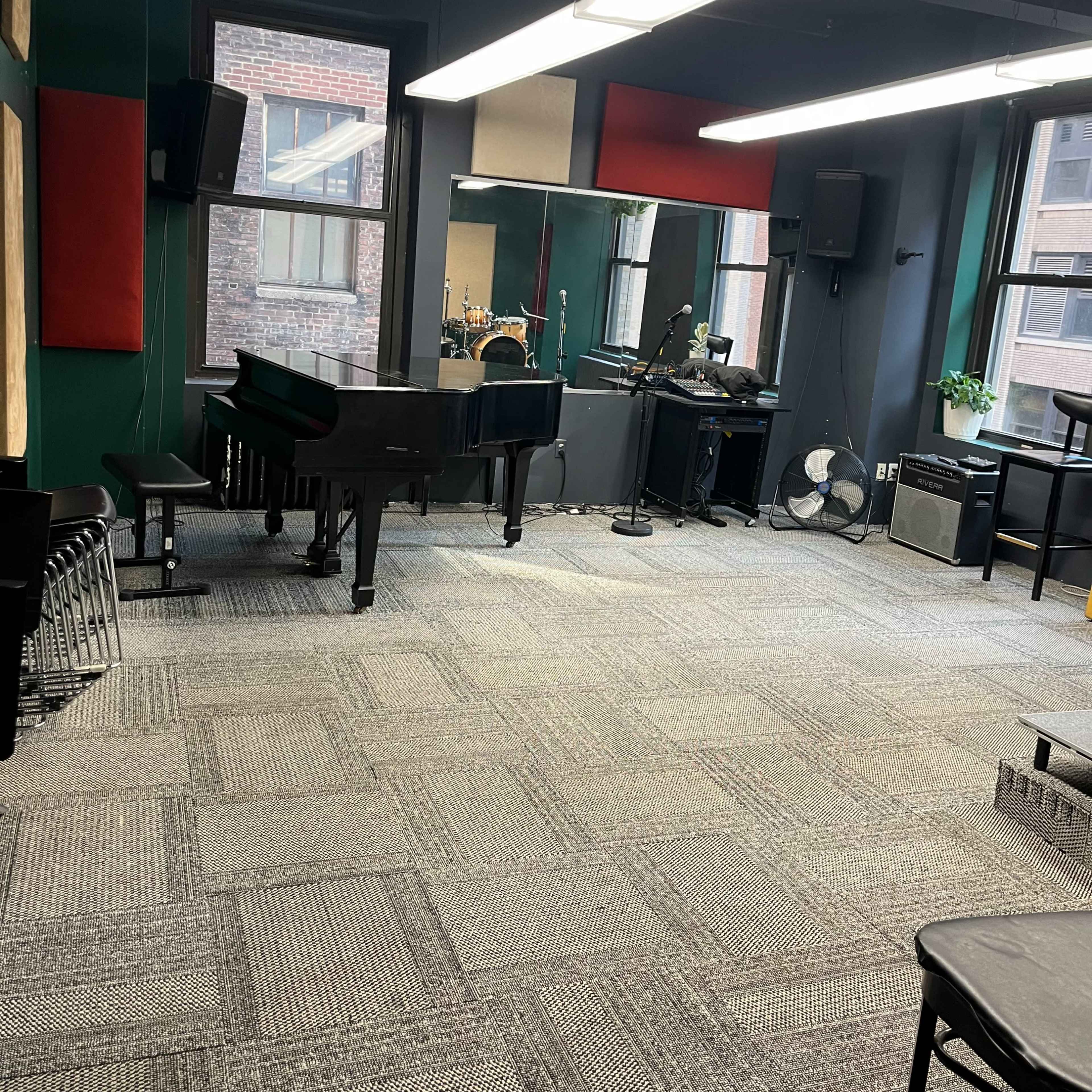 Music Rehearsal Studio with Empire State Building View Image in Midtown Manhattan, New York, NY