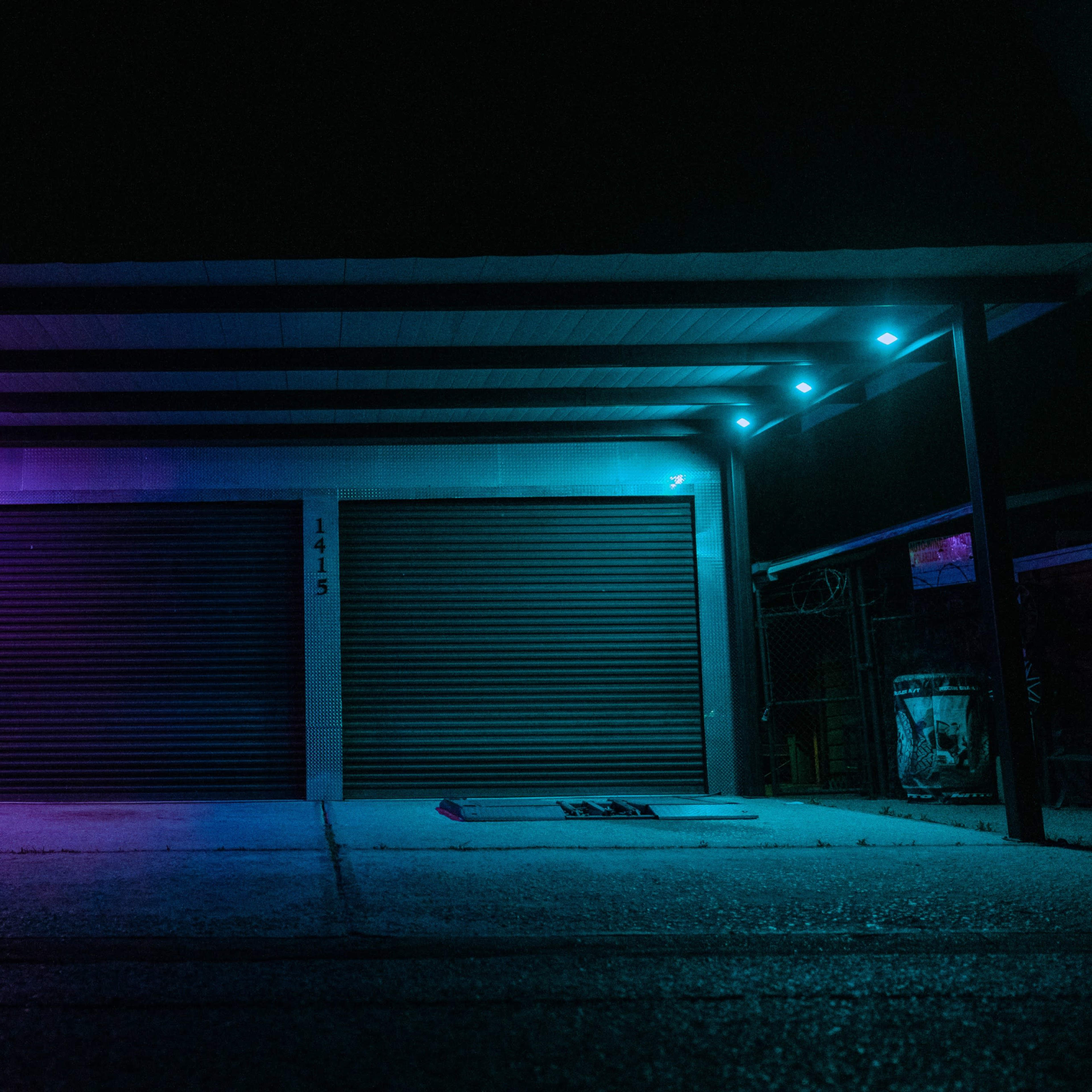 Industrial Shop with RGB Lighting Image in Northeast Houston, Houston, TX