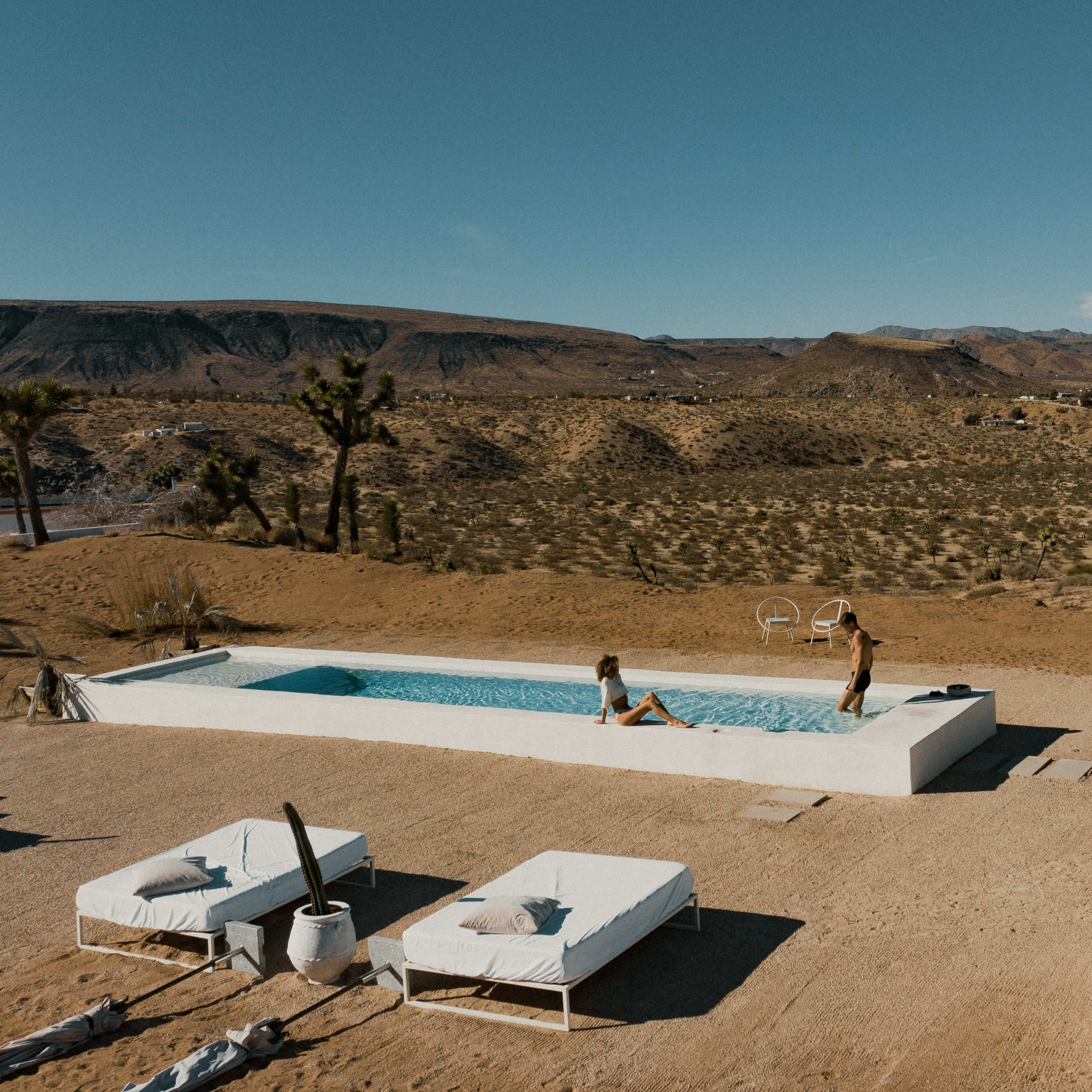 Pool space - Desert Vastness and White Pool Image in , Yucca Valley, CA