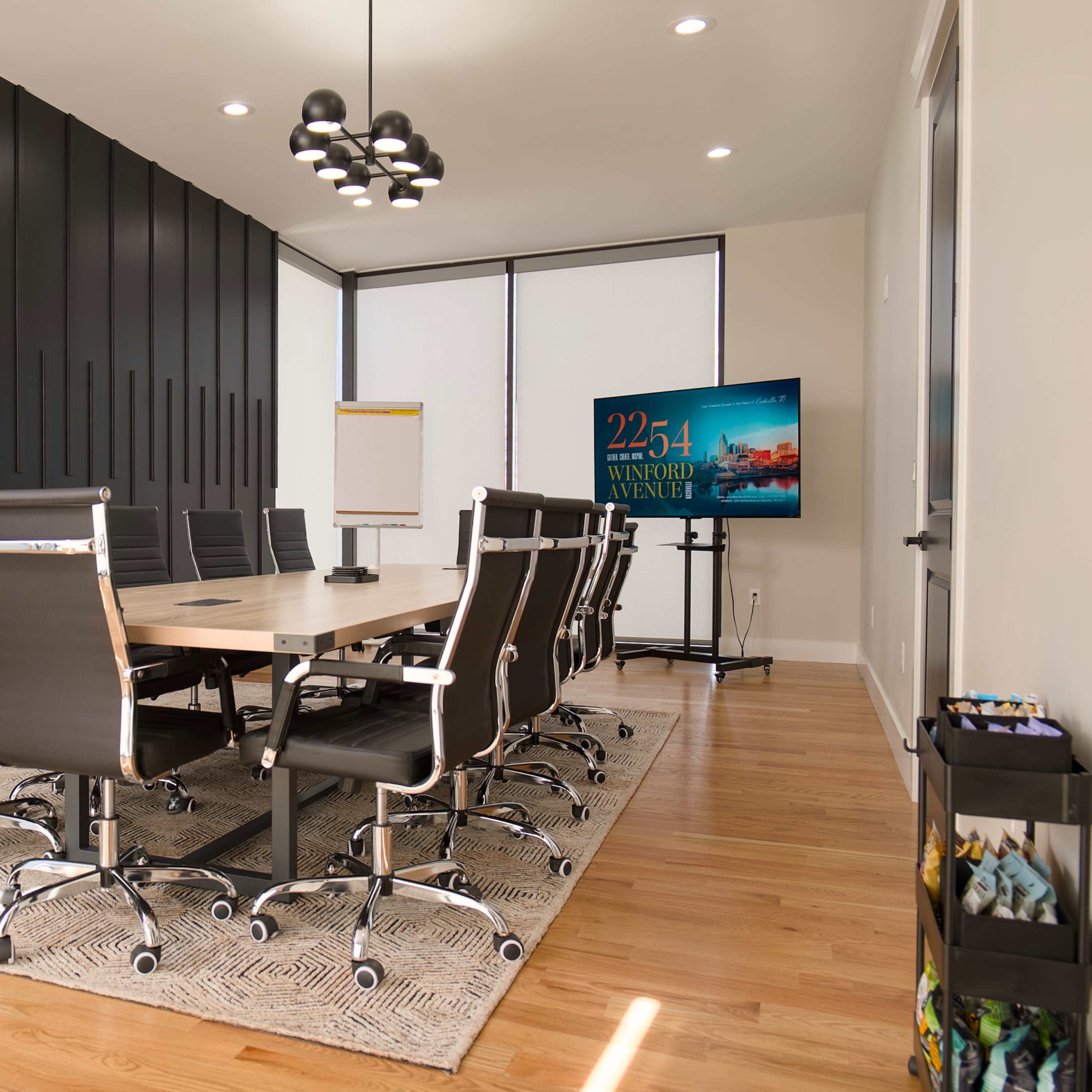 Modern Boardroom with TV + 12 Seats Image in Grandview Heights, Nashville, TN