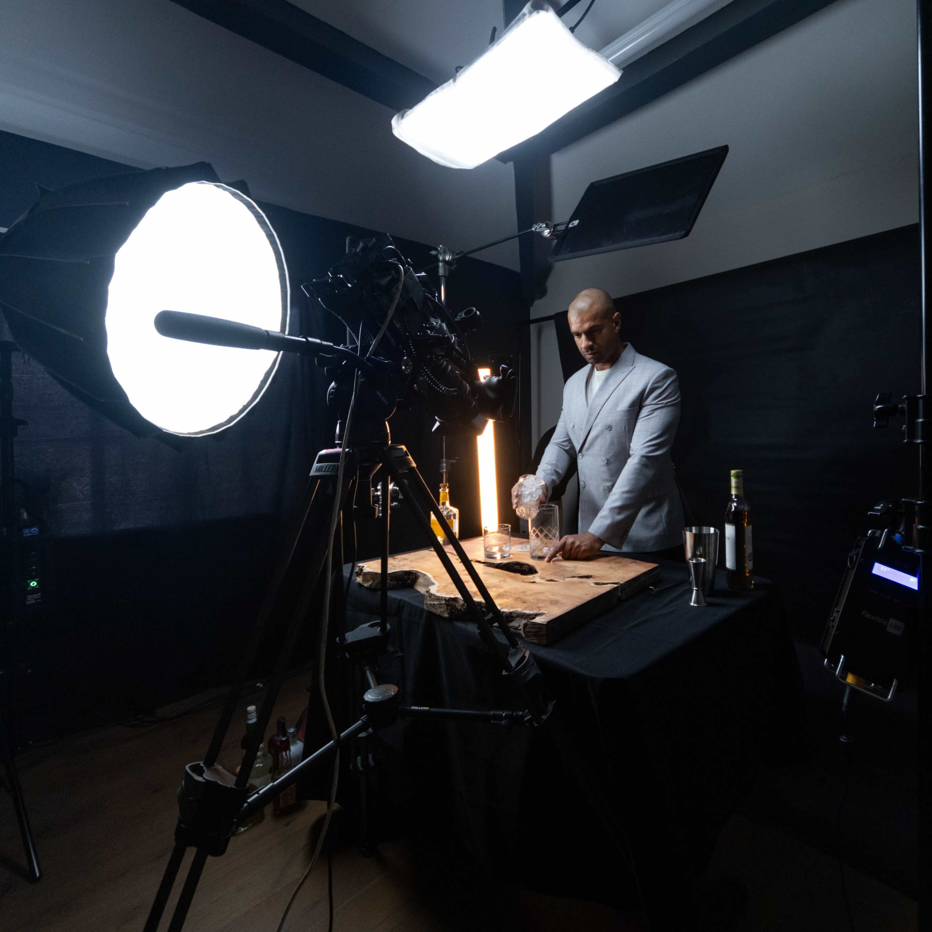 Natural Light and Blackout Bespoke Studio Image in Castlefield, Manchester, England
