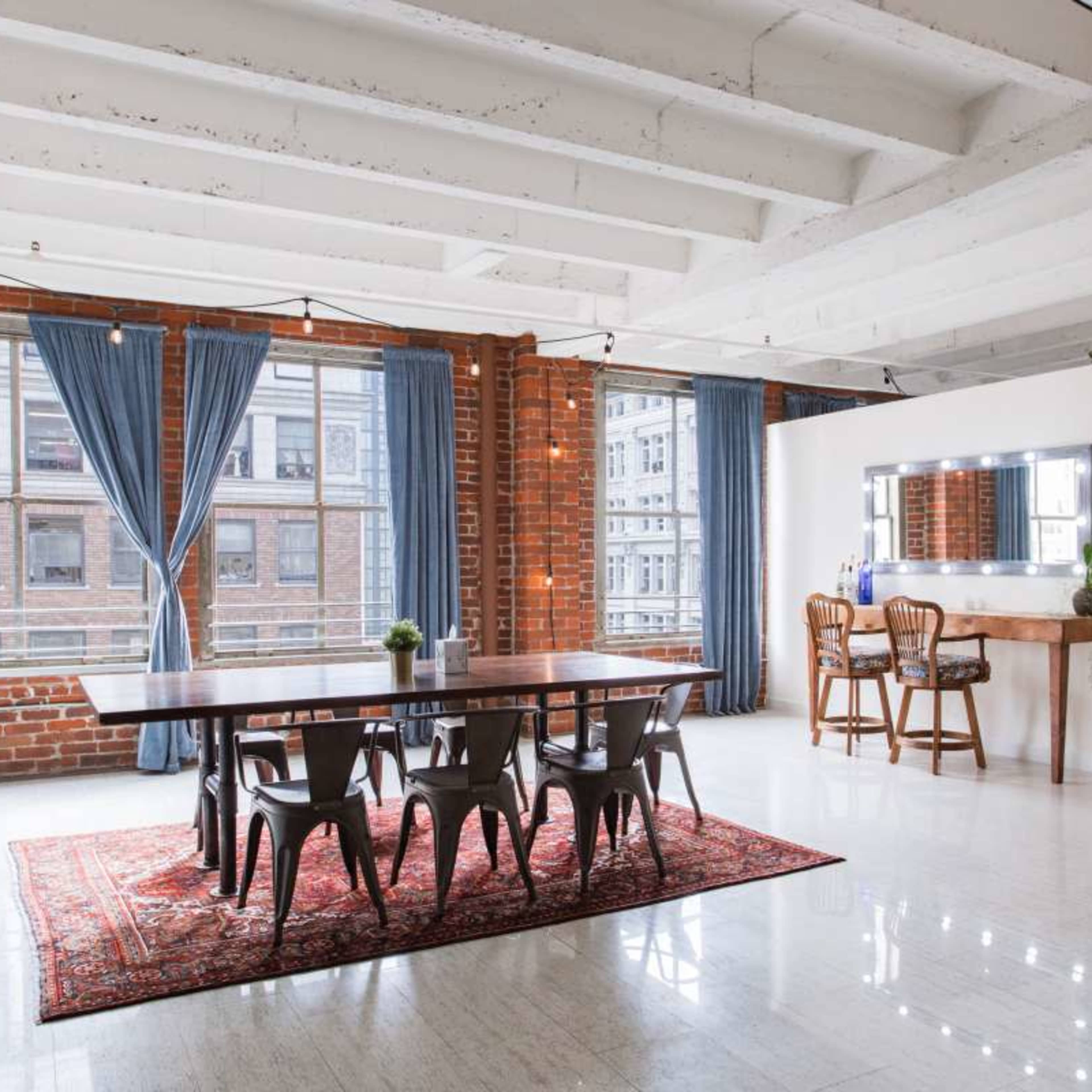 Light-filled New York Style Loft in DTLA with Rustic Library Room Image in Central LA, Los Angeles, CA