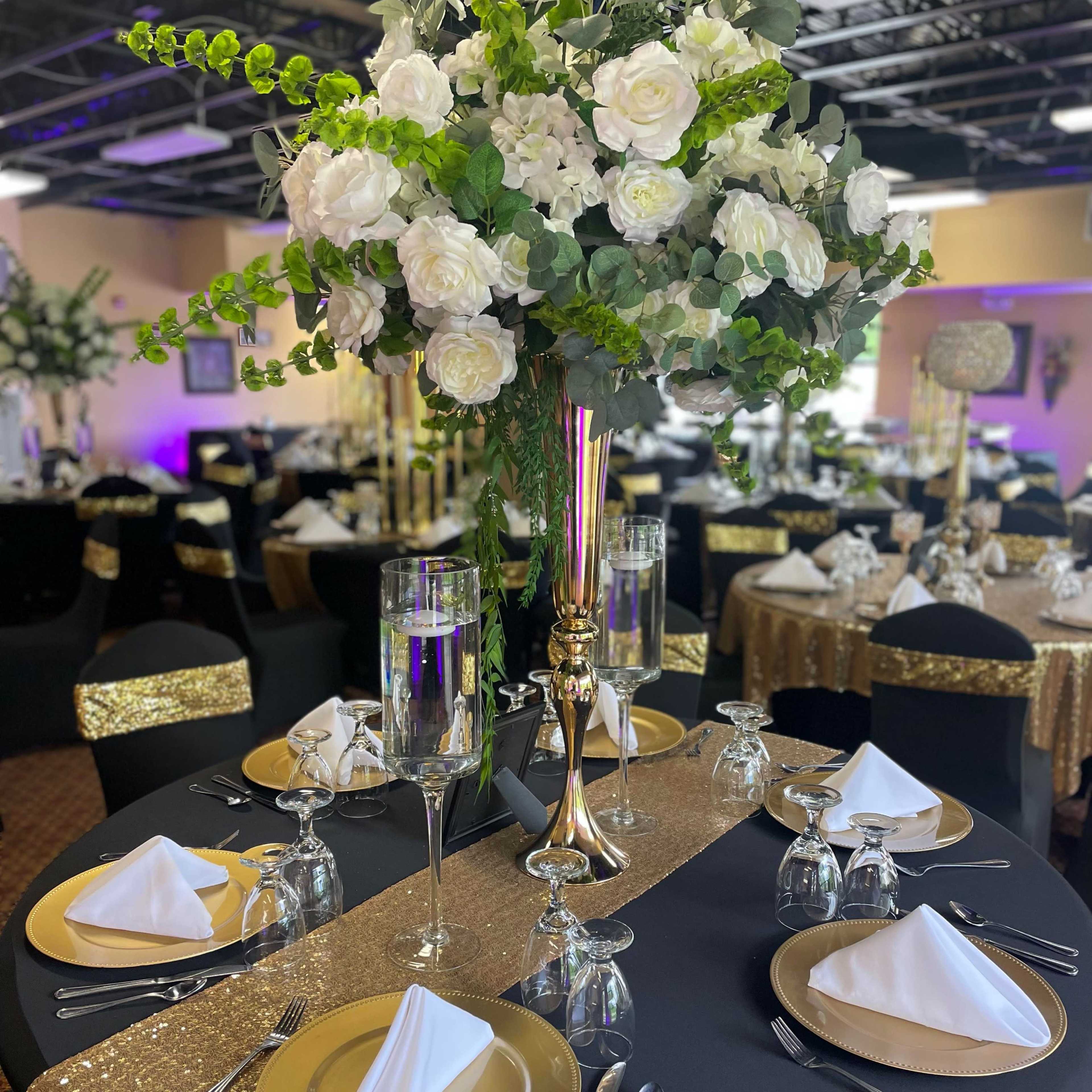 The banquet hall is ideal for dinner parties, corporate gatherings, receptions, reunions and baby showers. Image in High Point, High Point, NC