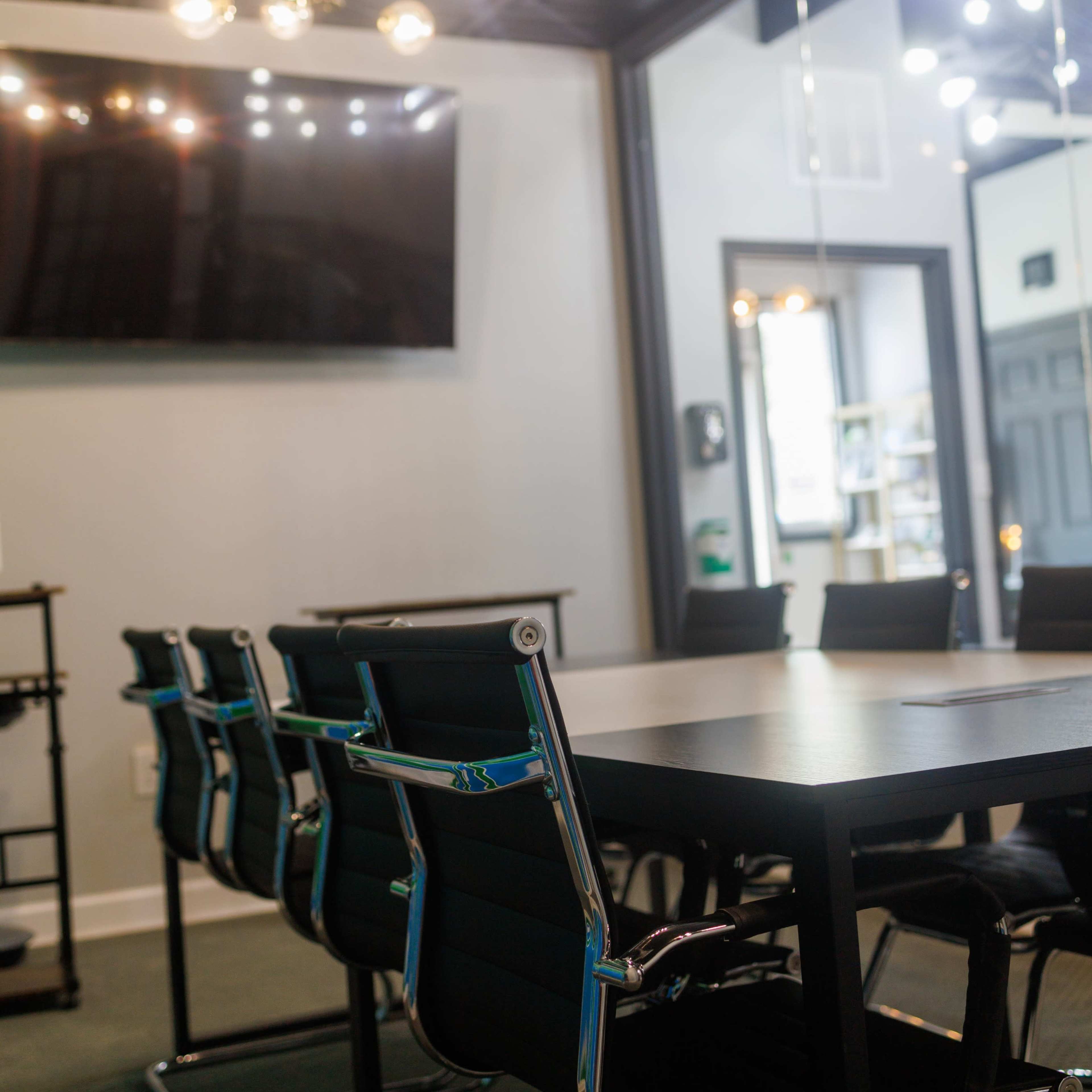 Modern and clean office space with private conference room. Image in East Meyer 6, Kansas City, MO