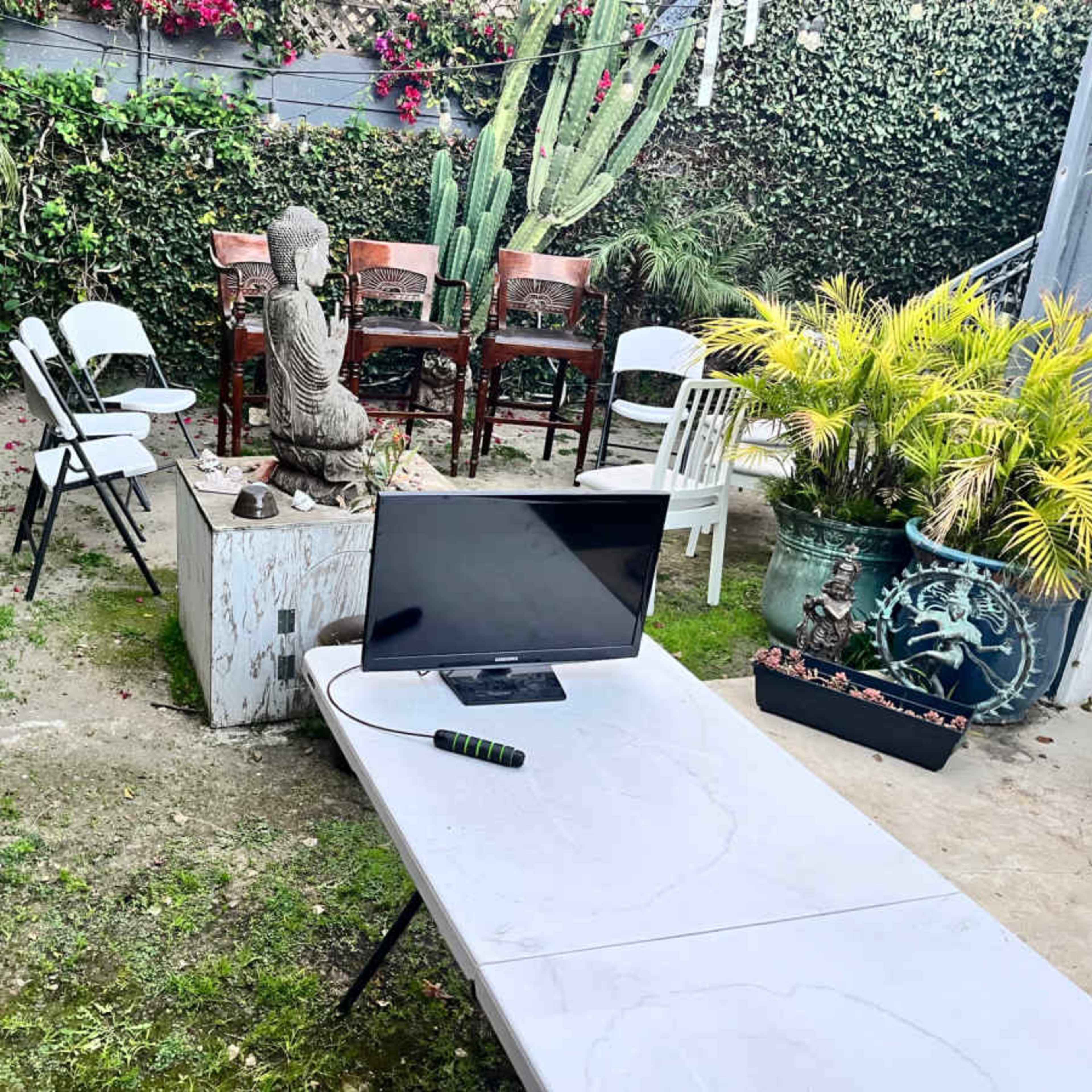 Beautiful outdoor lounge for production Image in Del Rey, Los Angeles, CA