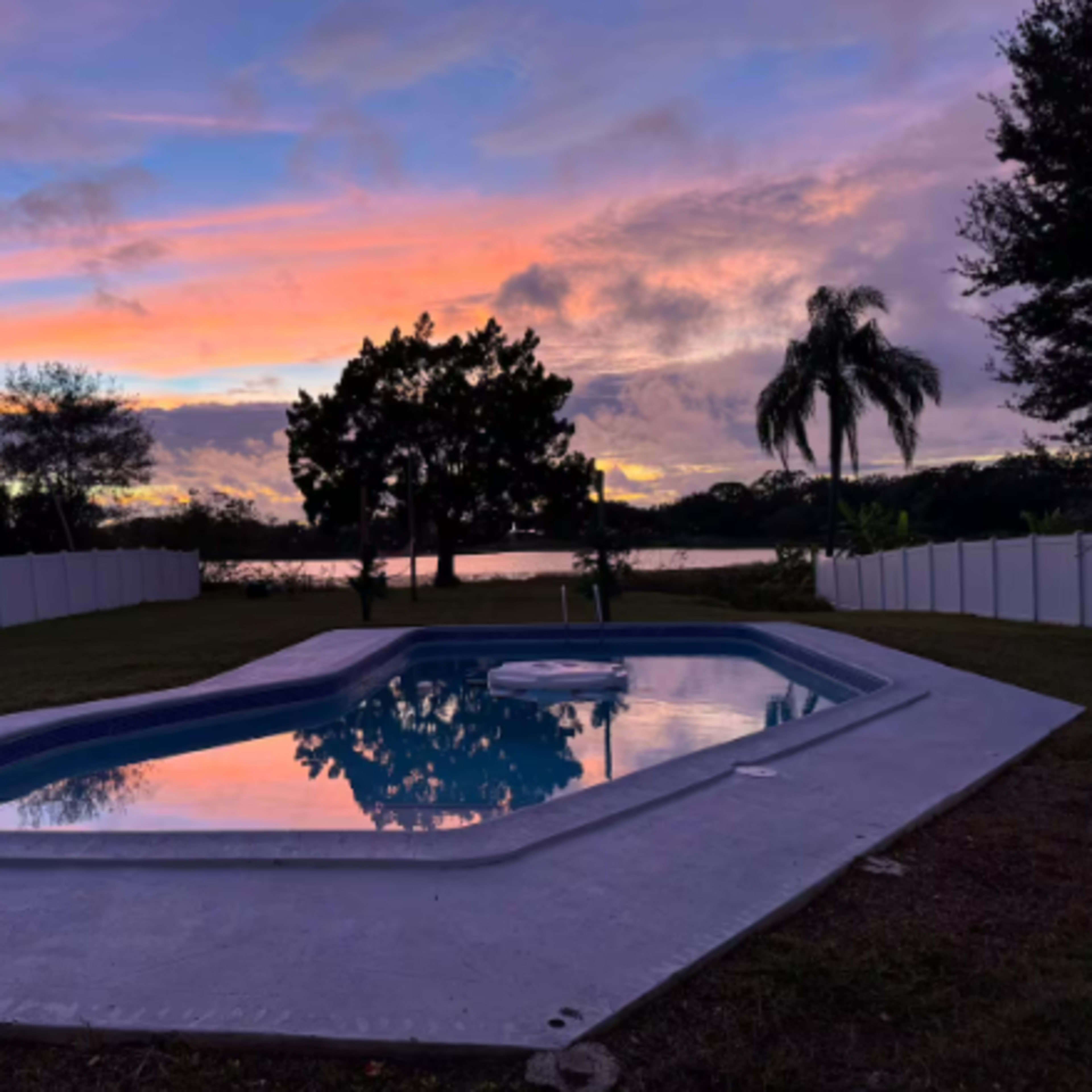 Spacious Backyard Oasis with Pool, Lake View & Sunset Vibes Image in Pine Castle, Pine Castle, FL