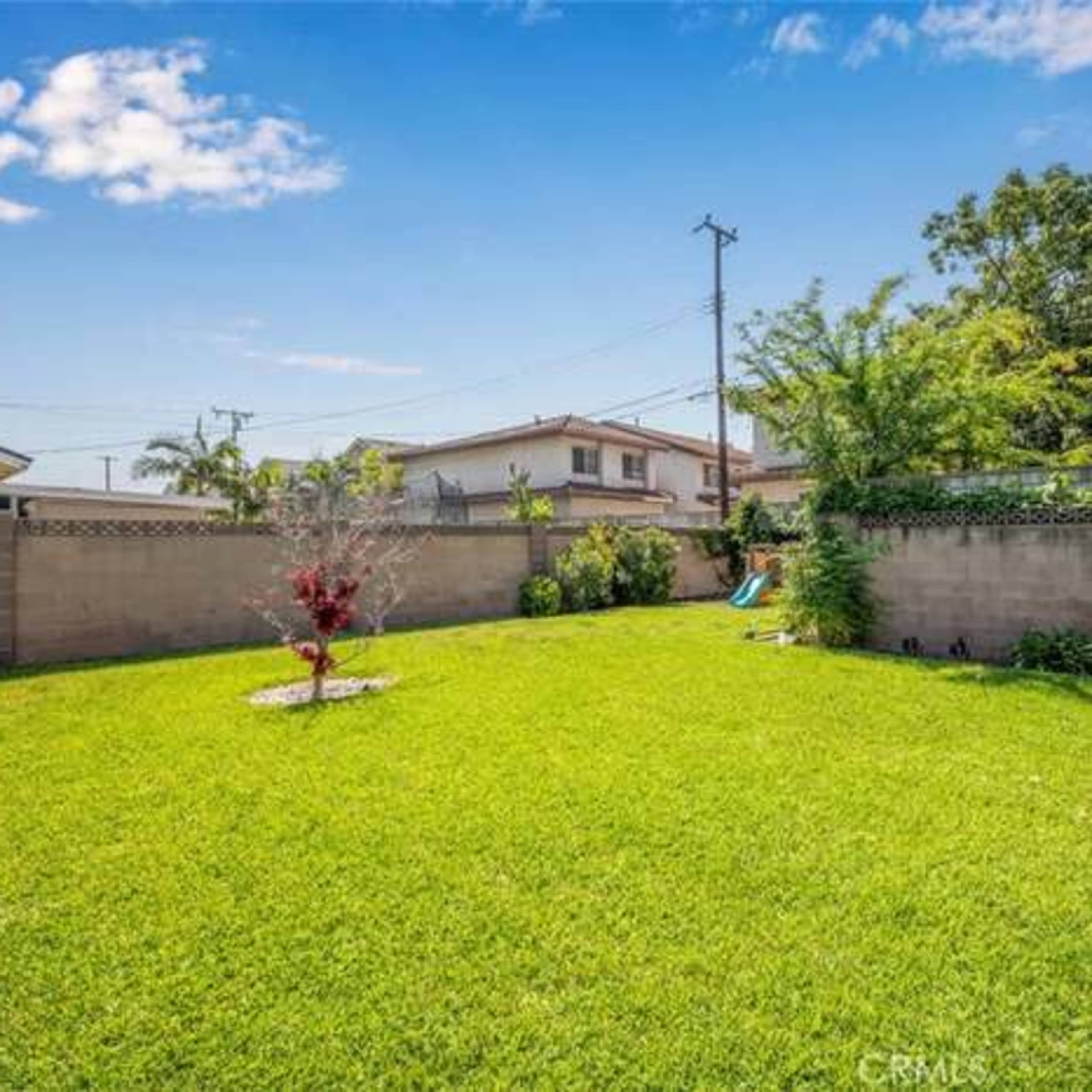 Spacious Charming Backyard with Patio Lights and Firepit Image in Garden Grove, Garden Grove, CA