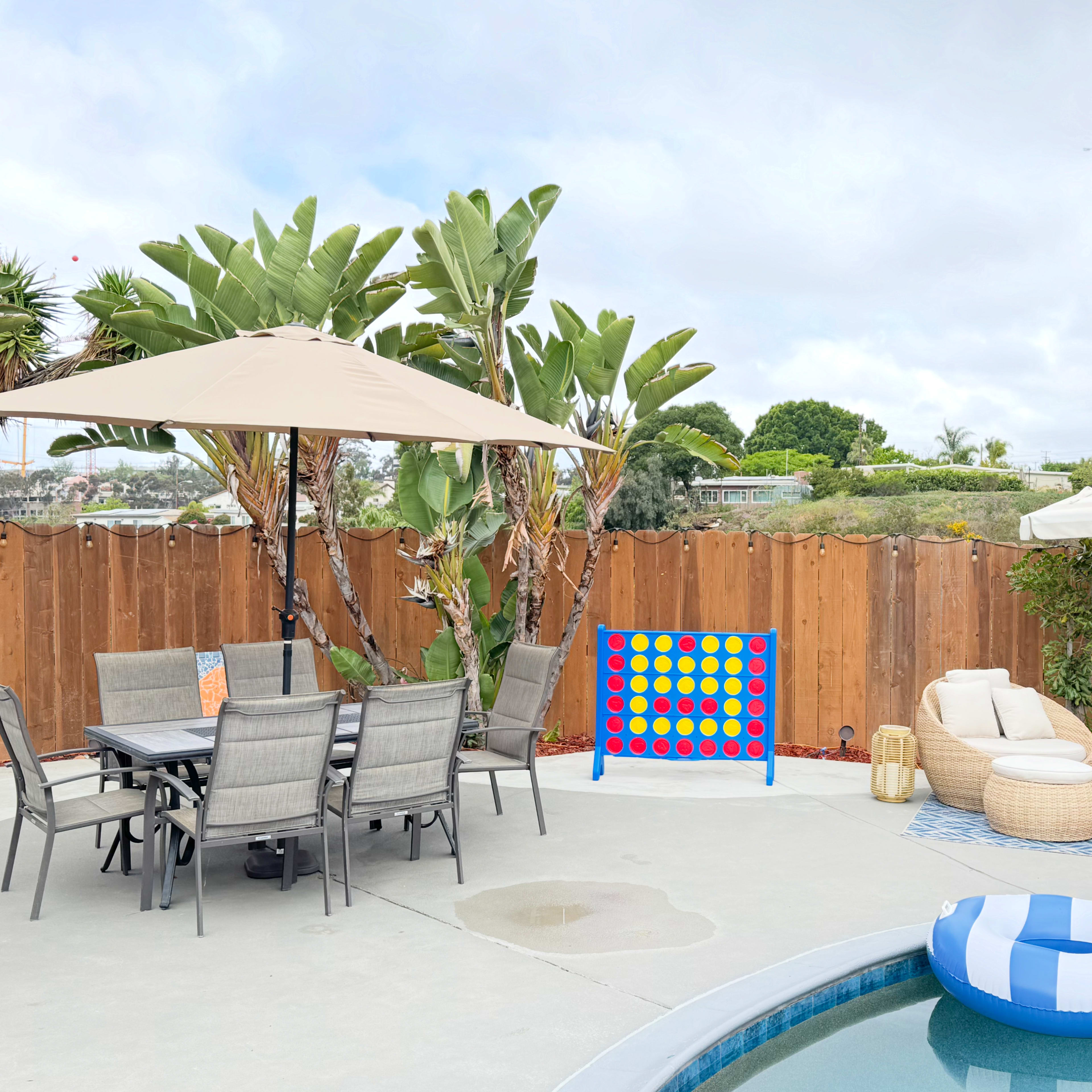 Beautiful, roomy backyard in a quiet suburban San Diego neighborhood—perfect for relaxing or entertaining. Image in Serra Mesa, San Diego, CA