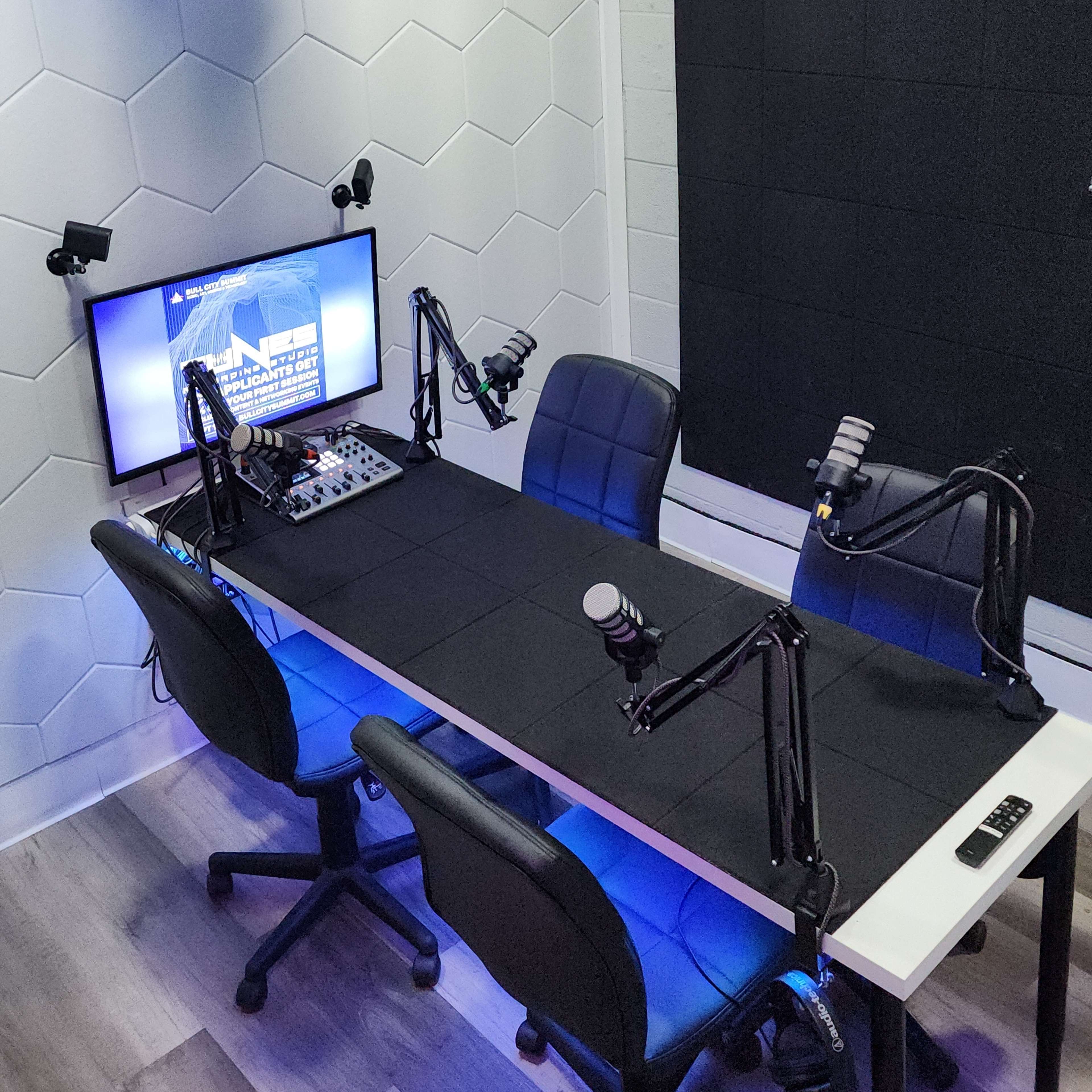 Podcast Studio | Durham NC | 4 Mics & 3 Cameras Image in Durham, Durham, NC