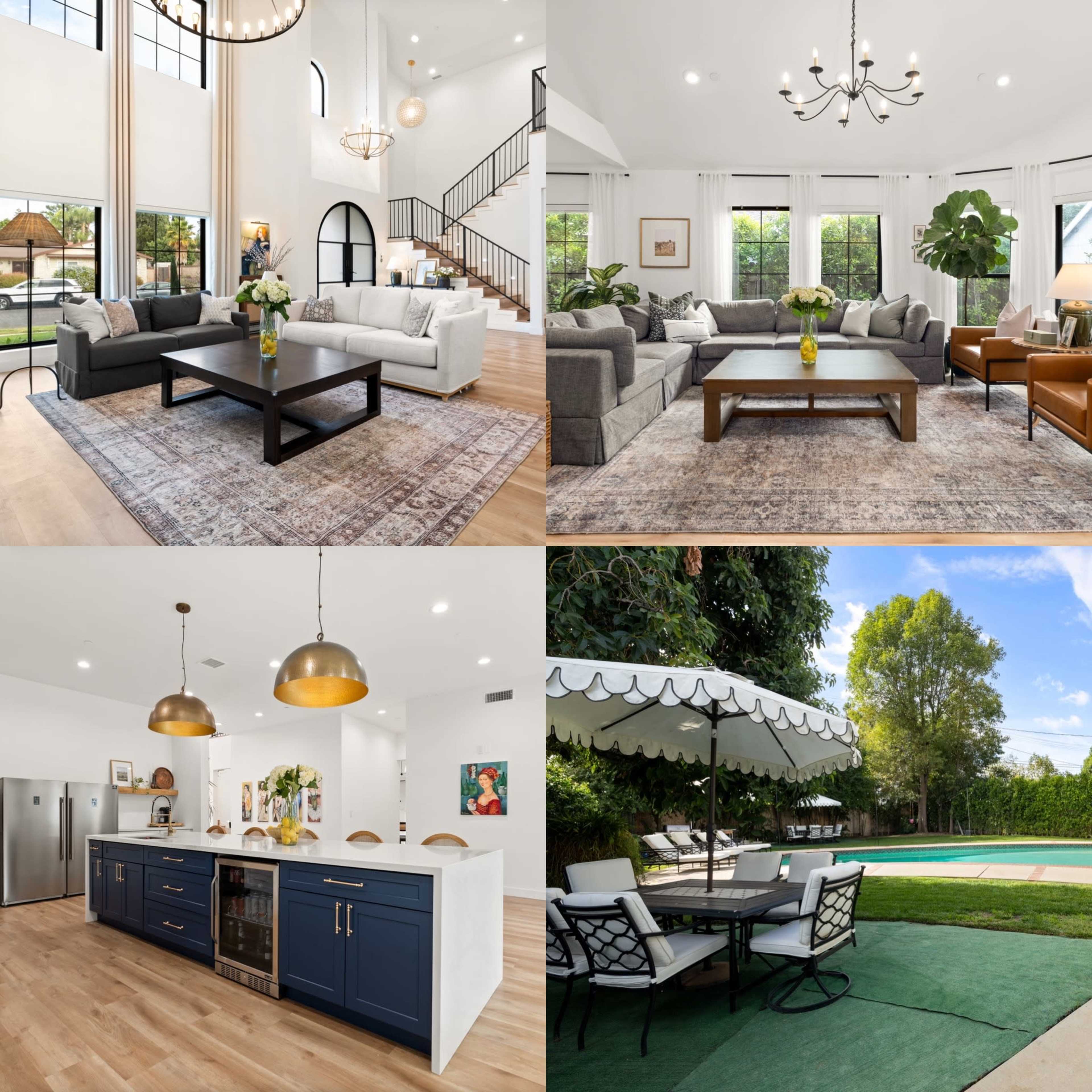 Luxury Designer Modern Home Double Story Ceiling Image in Porter Ranch, Los Angeles, CA