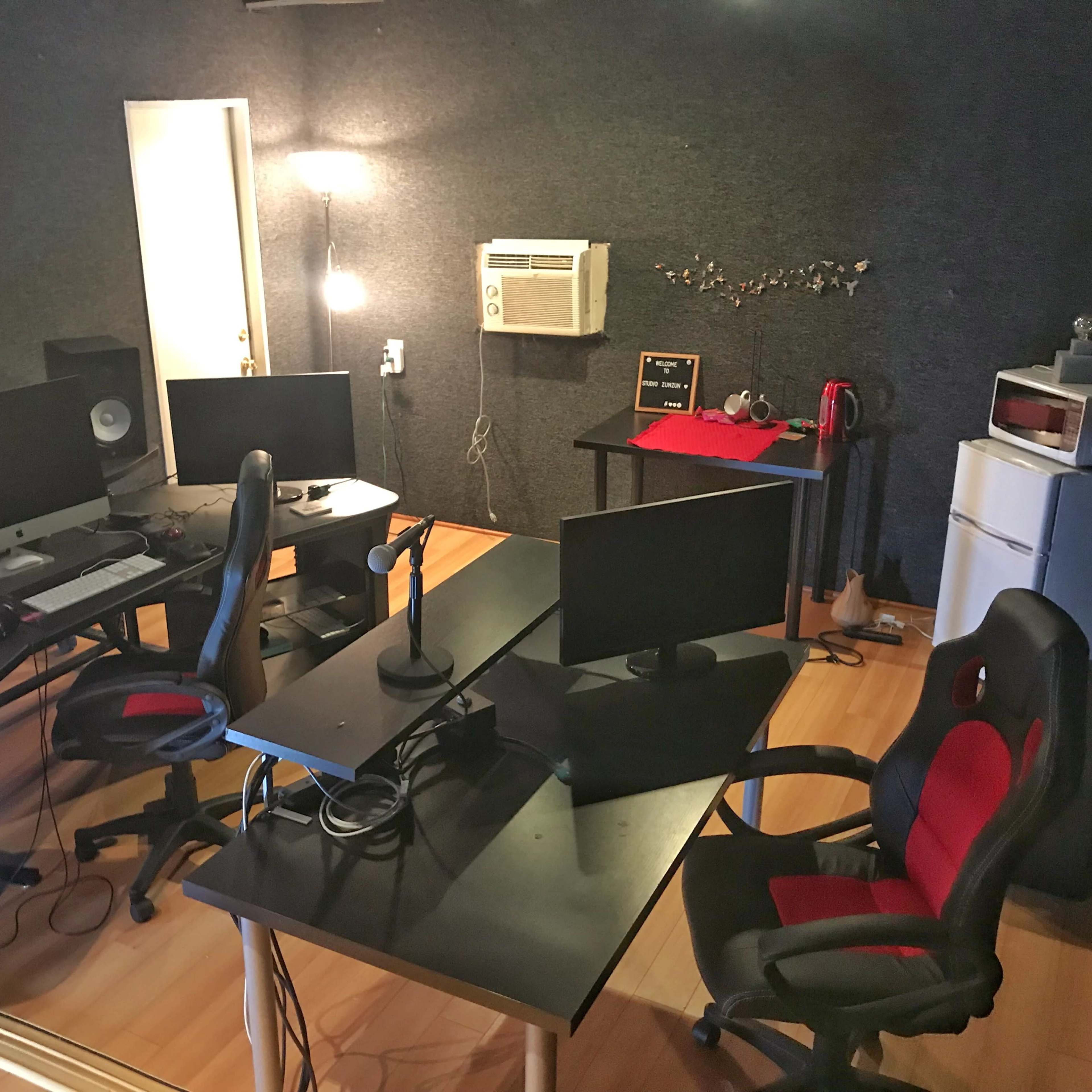 Recording studio with control room and treated booth, for voice actors, ADR and voice productions Image in Winnetka, Los Angeles, CA