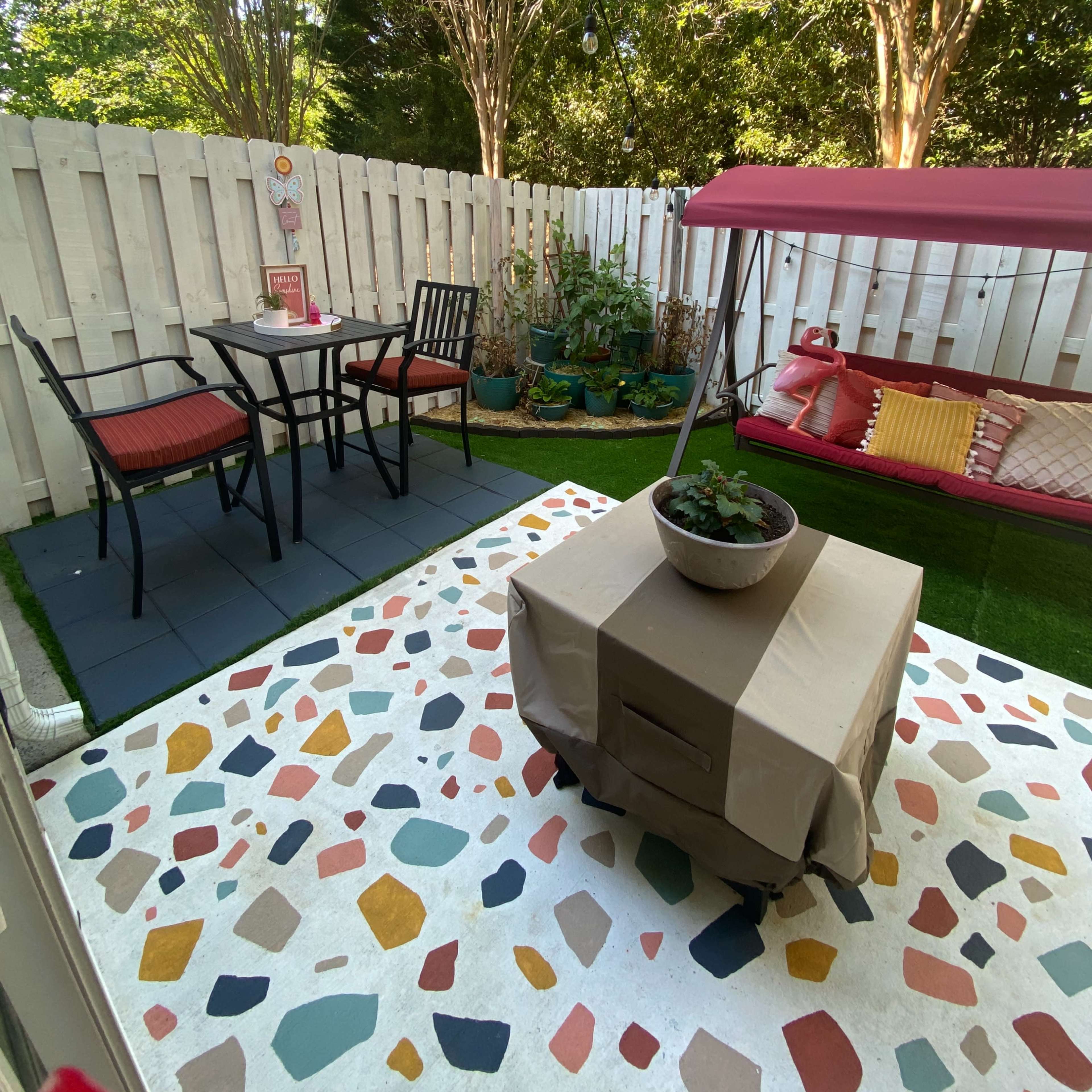 Quaint Colorful Backyard Image in Ballantyne, Charlotte, NC