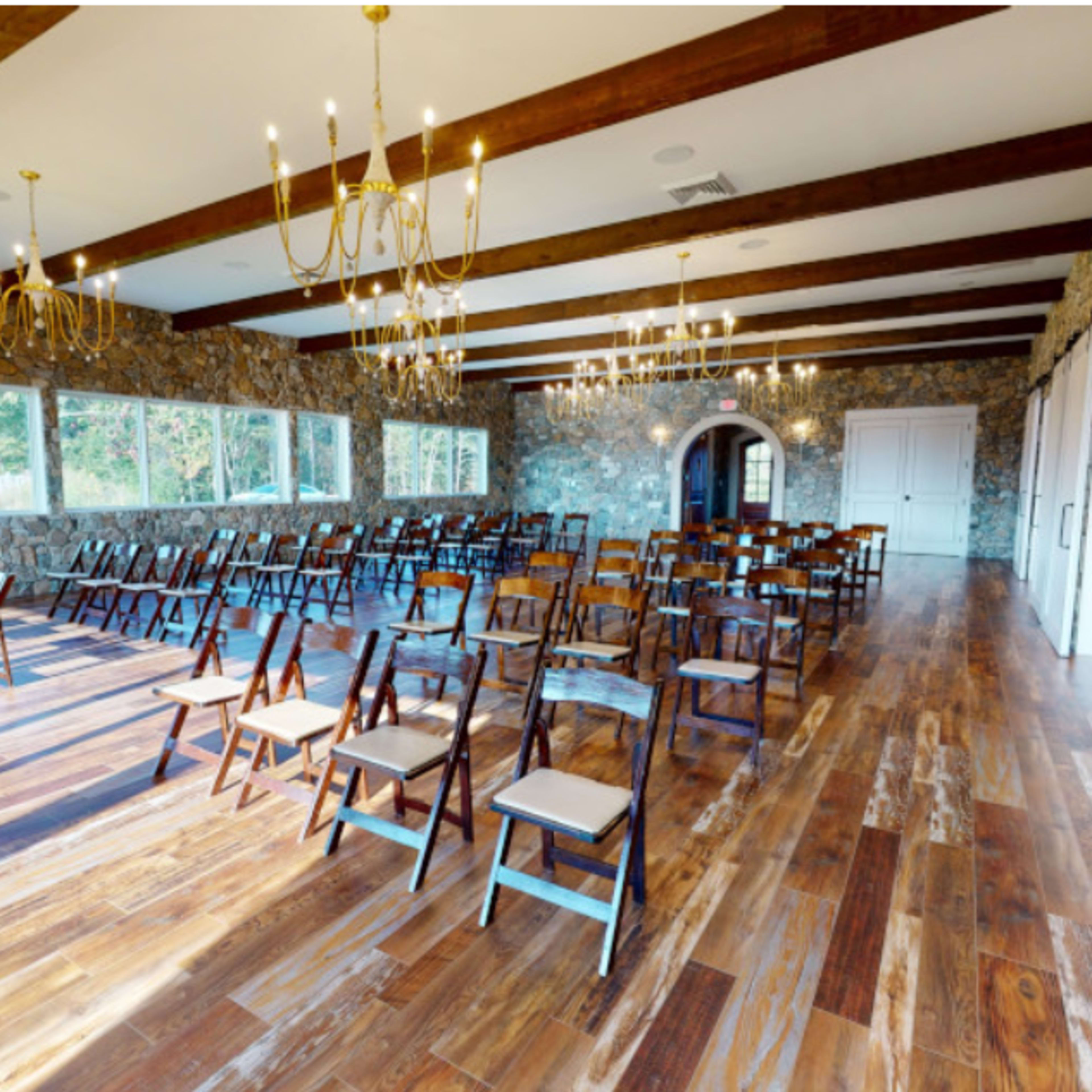 Event Space in a Boutique Lodge with lodging and a restaurant available - The Stone Room Image in Westfield, Pilot Mountain, NC