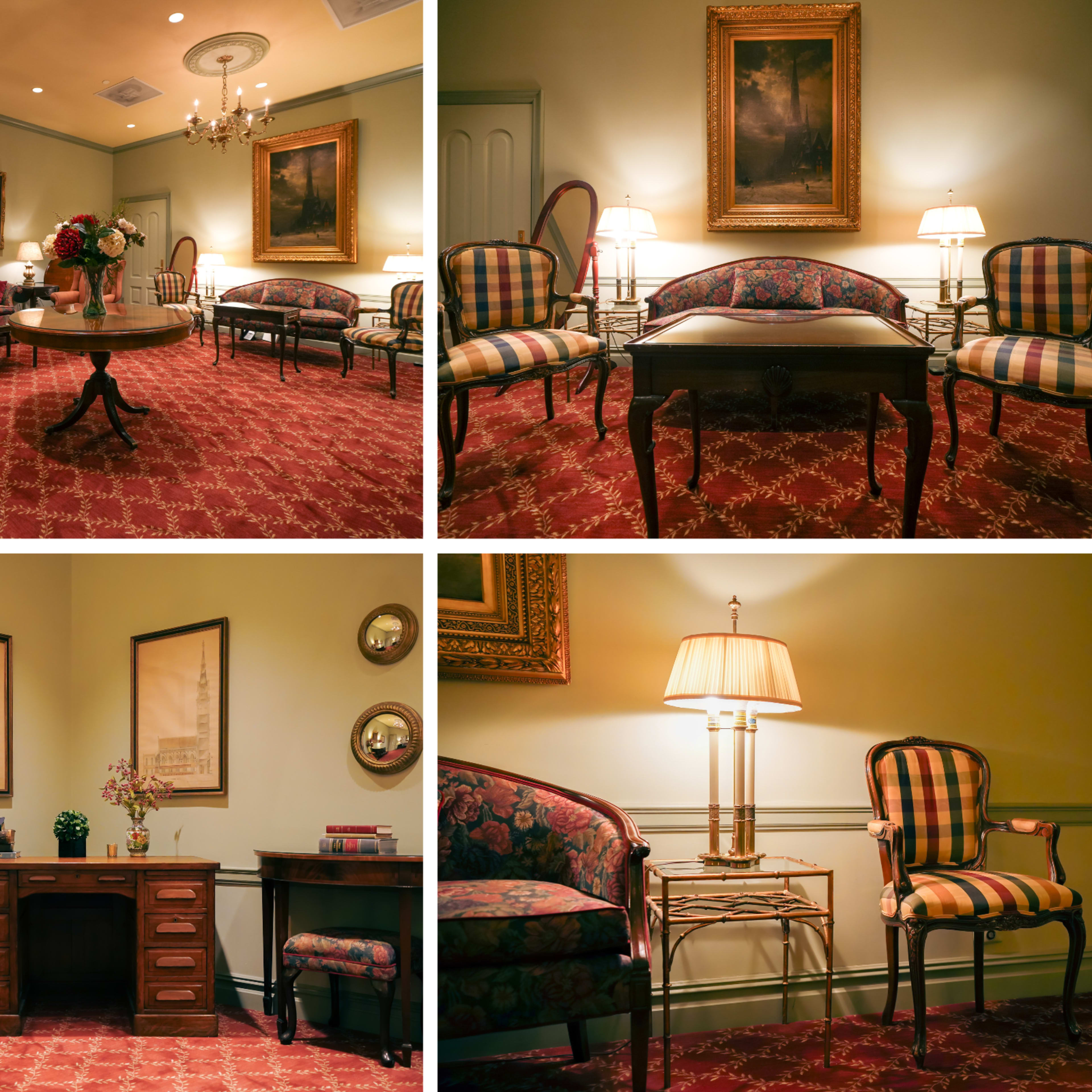 Retro Lounge with Bold Red Interiors and Vintage Decor Image in Midtown Manhattan, New York, NY
