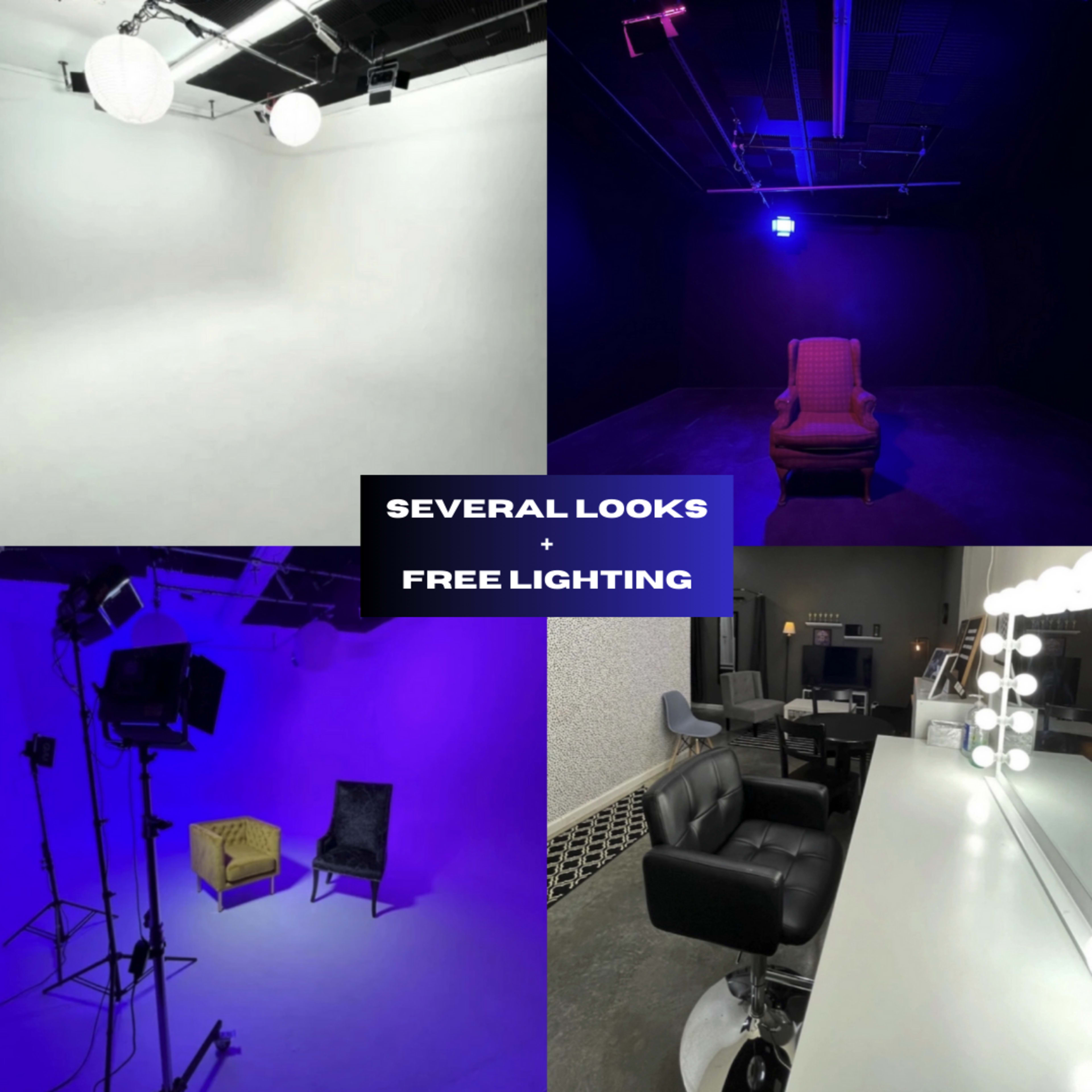 Black and White Studio with Free Lighting | Lounge and Free Private Parking Image in Pearland, Pearland, TX