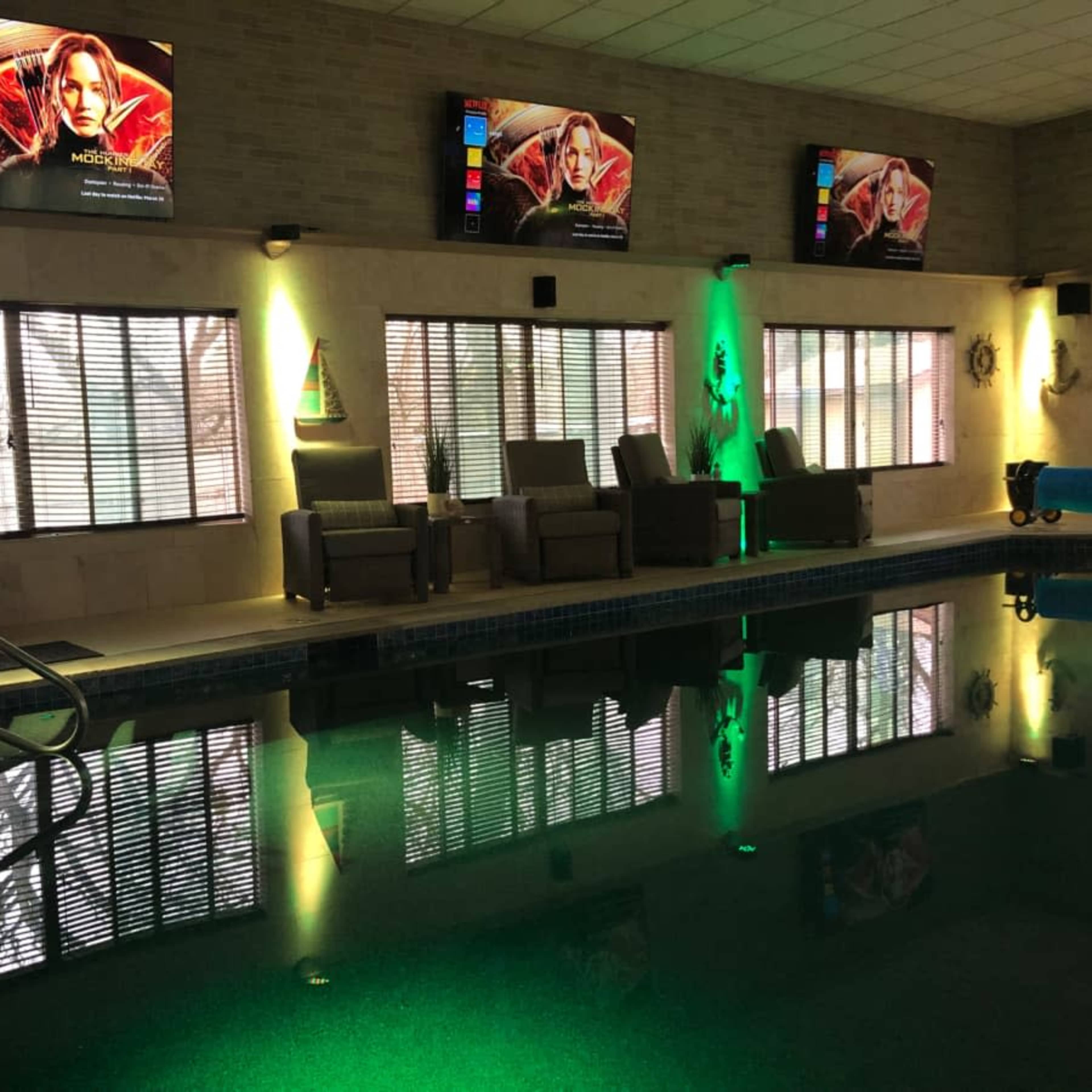 Separate building with an indoor heated swimming pool. Image in Grand Prairie, Grand Prairie, TX