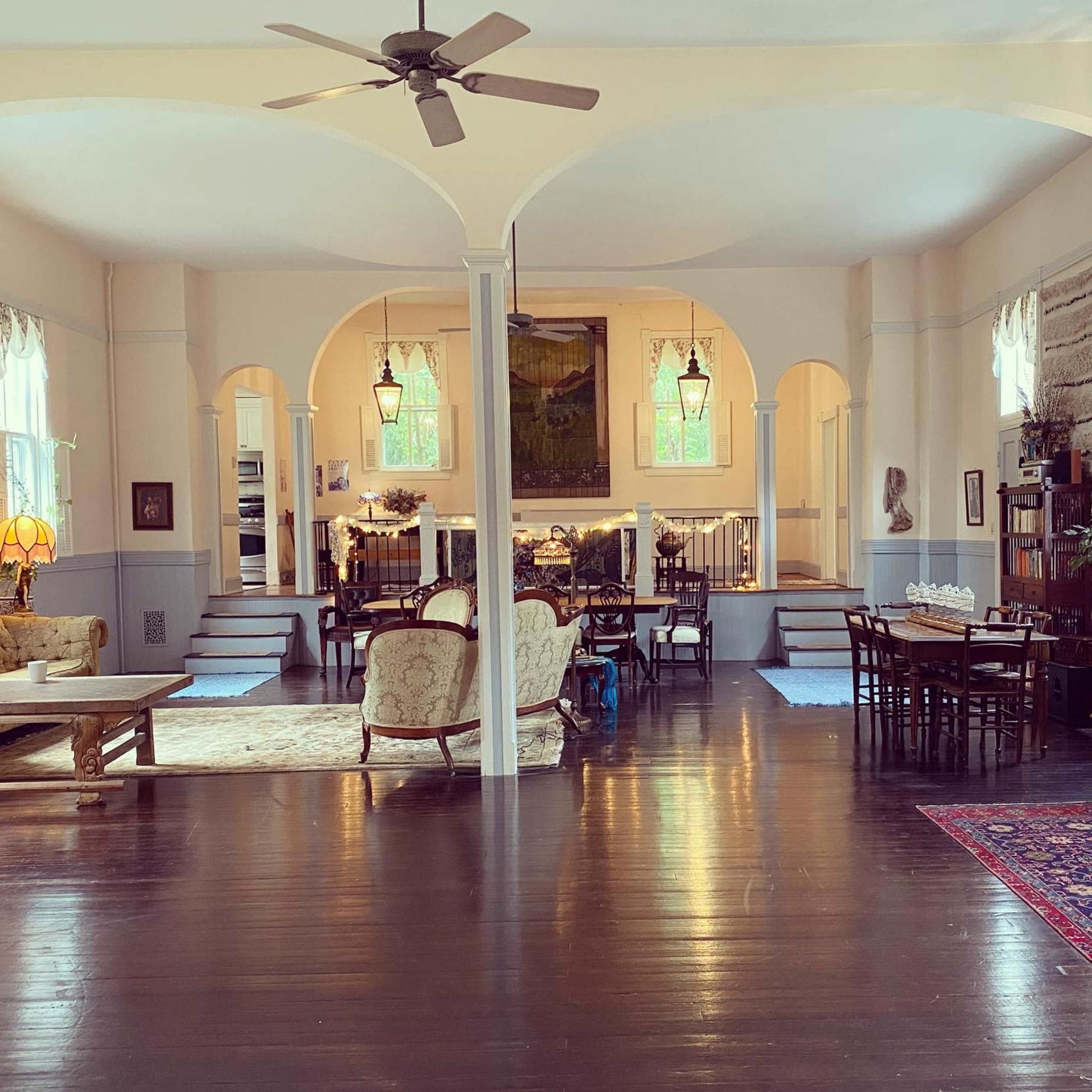 Church-like historic home with sanctuary cathedral ceilings and stage - near picturesque Gwynn Falls Image in Dickeyville, Baltimore, MD