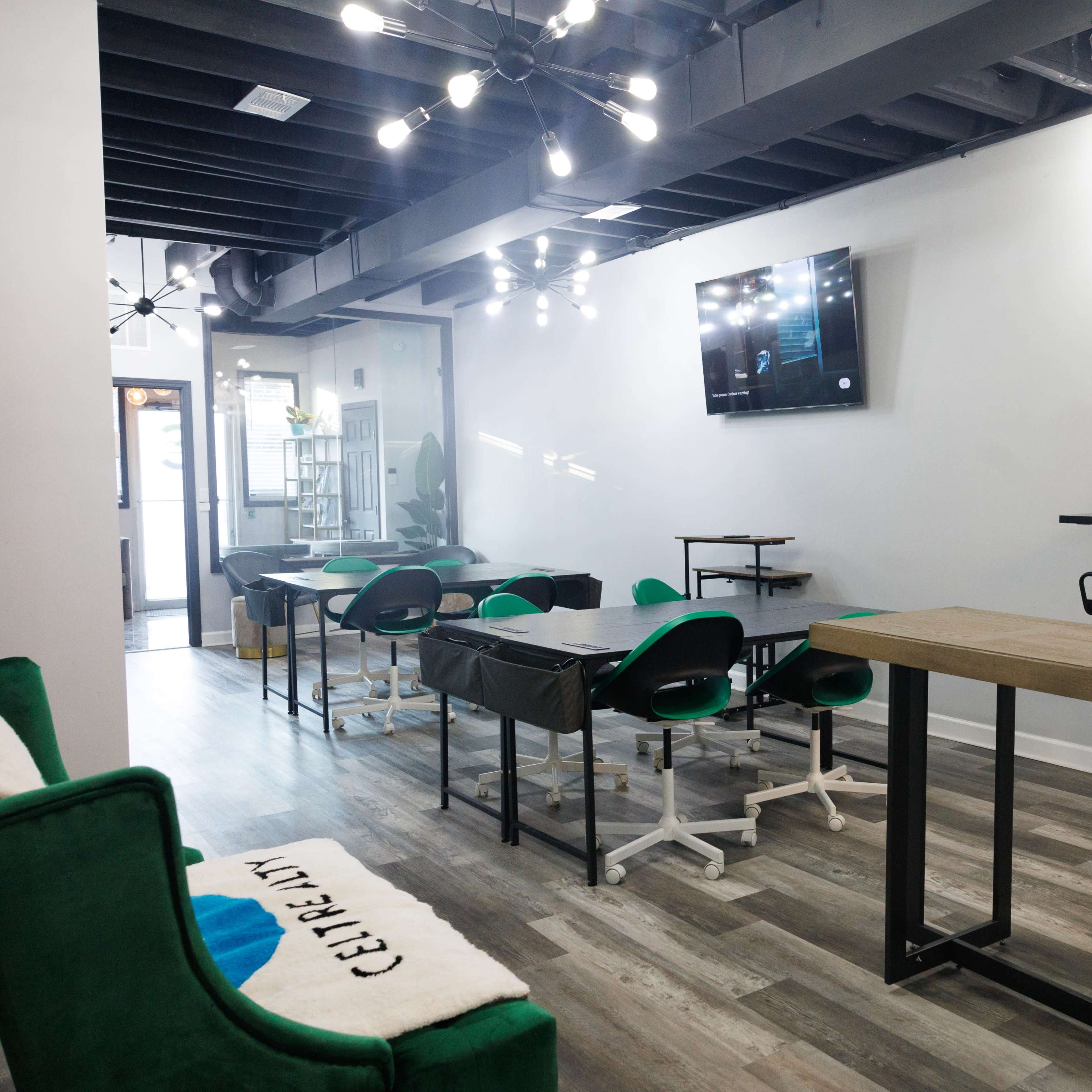 Modern and clean office space with private conference room. Image in East Meyer 6, Kansas City, MO