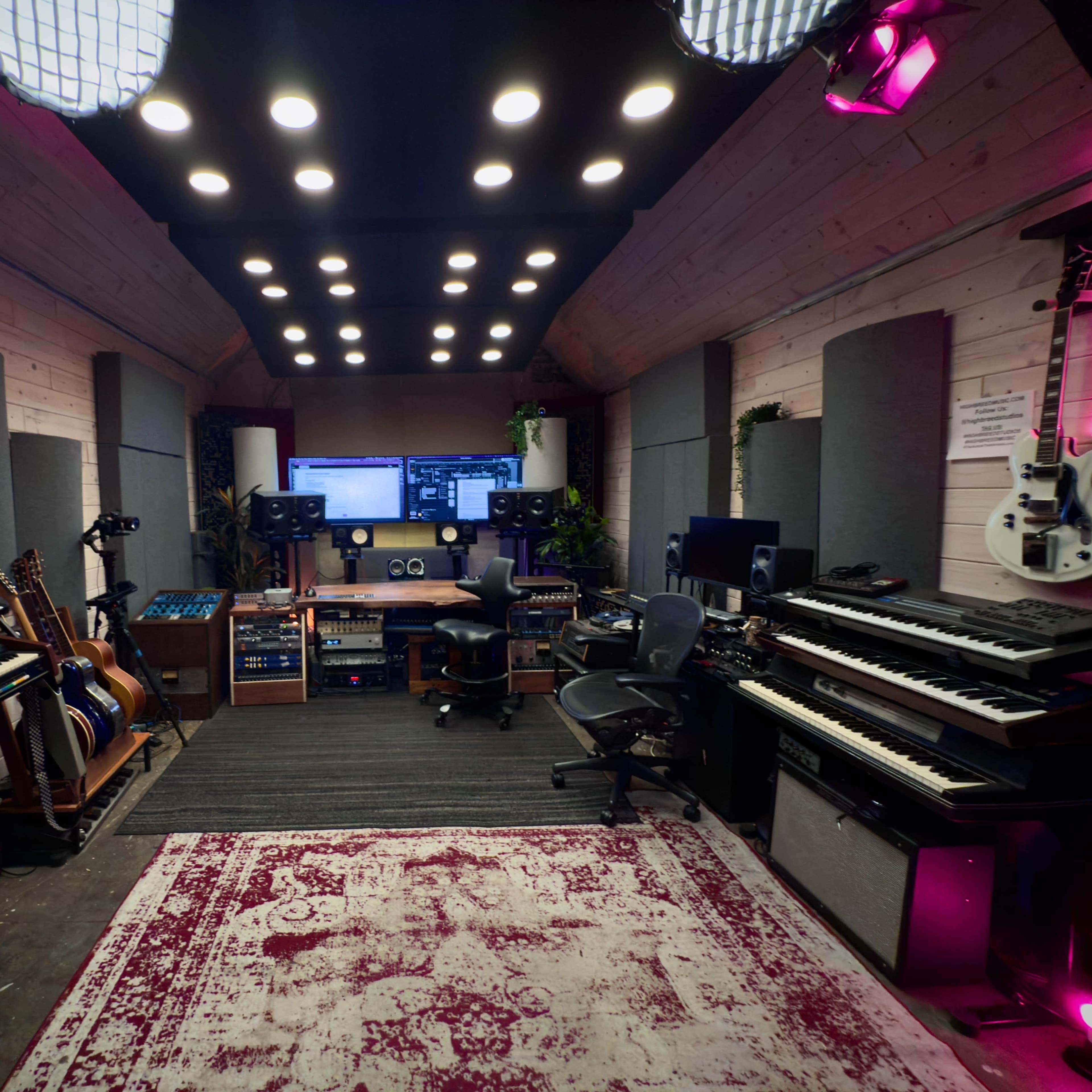 Cinematic Vintage Pro Recording studio with Velvet Curtain Image in Bushwick, Brooklyn, NY