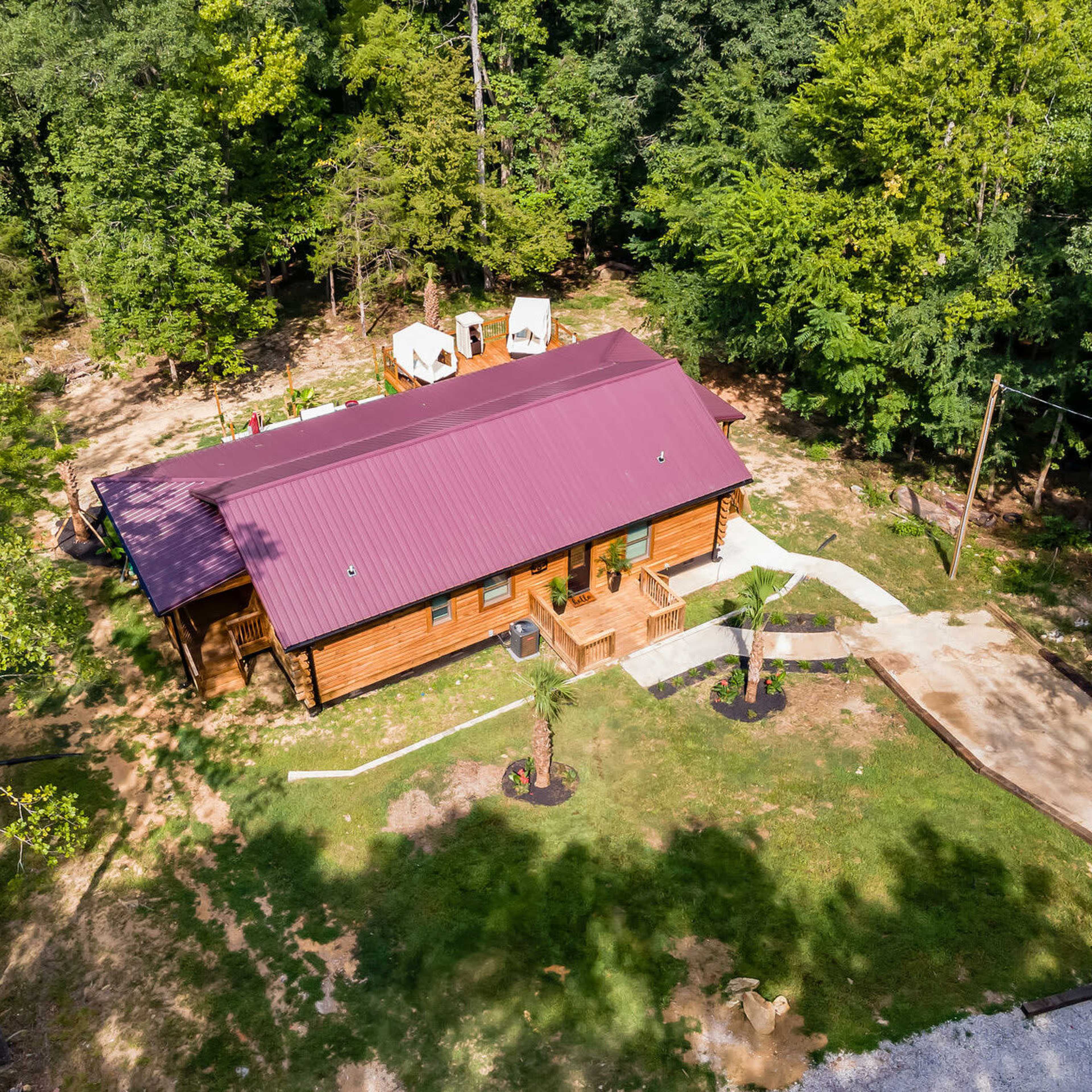 Log Cabin with Swim Spa 7 Acres Image in , Great Falls, SC