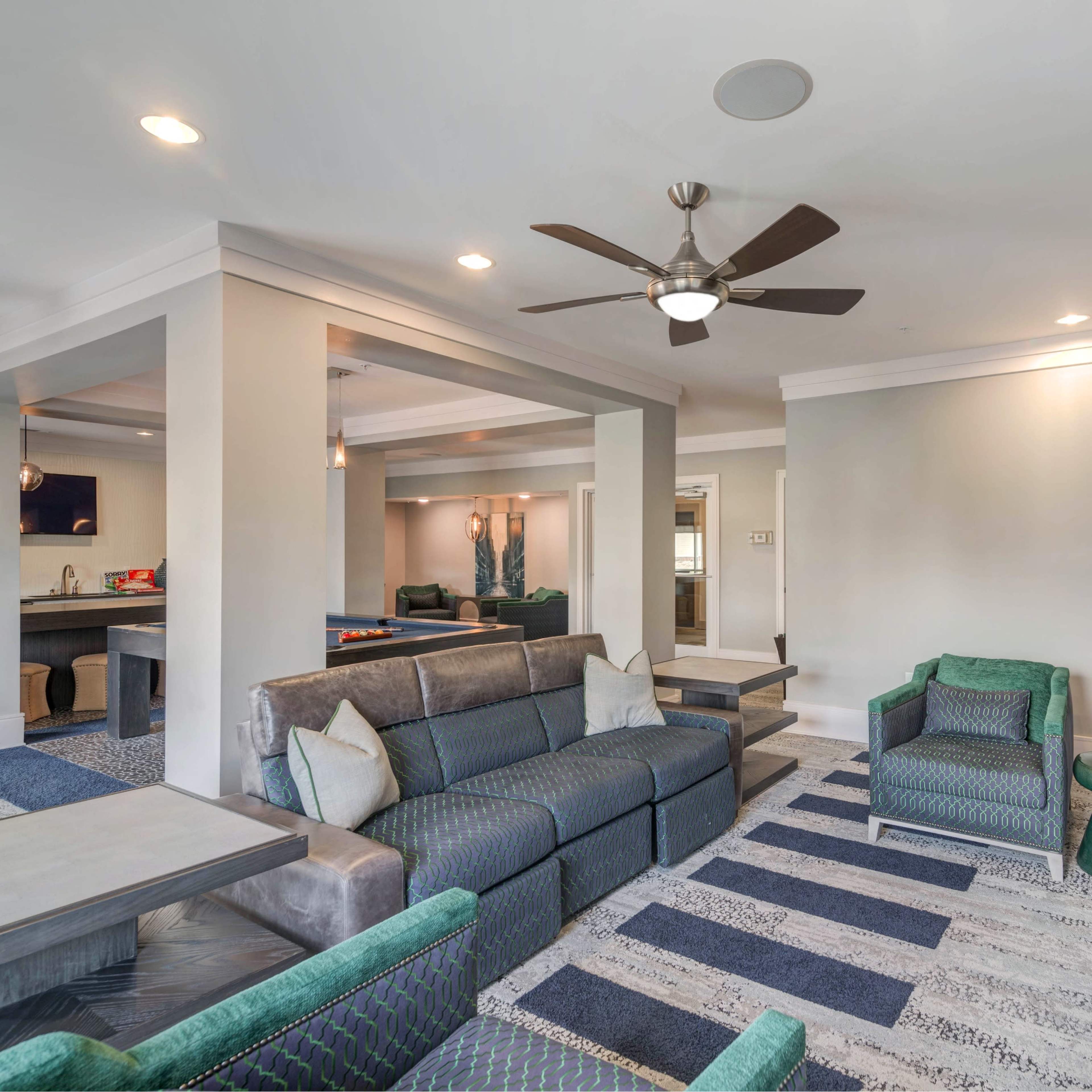 Bright and luxurious lounge with billiards table and kitchenette for entertaining! Image in Mooresville, Mooresville, NC