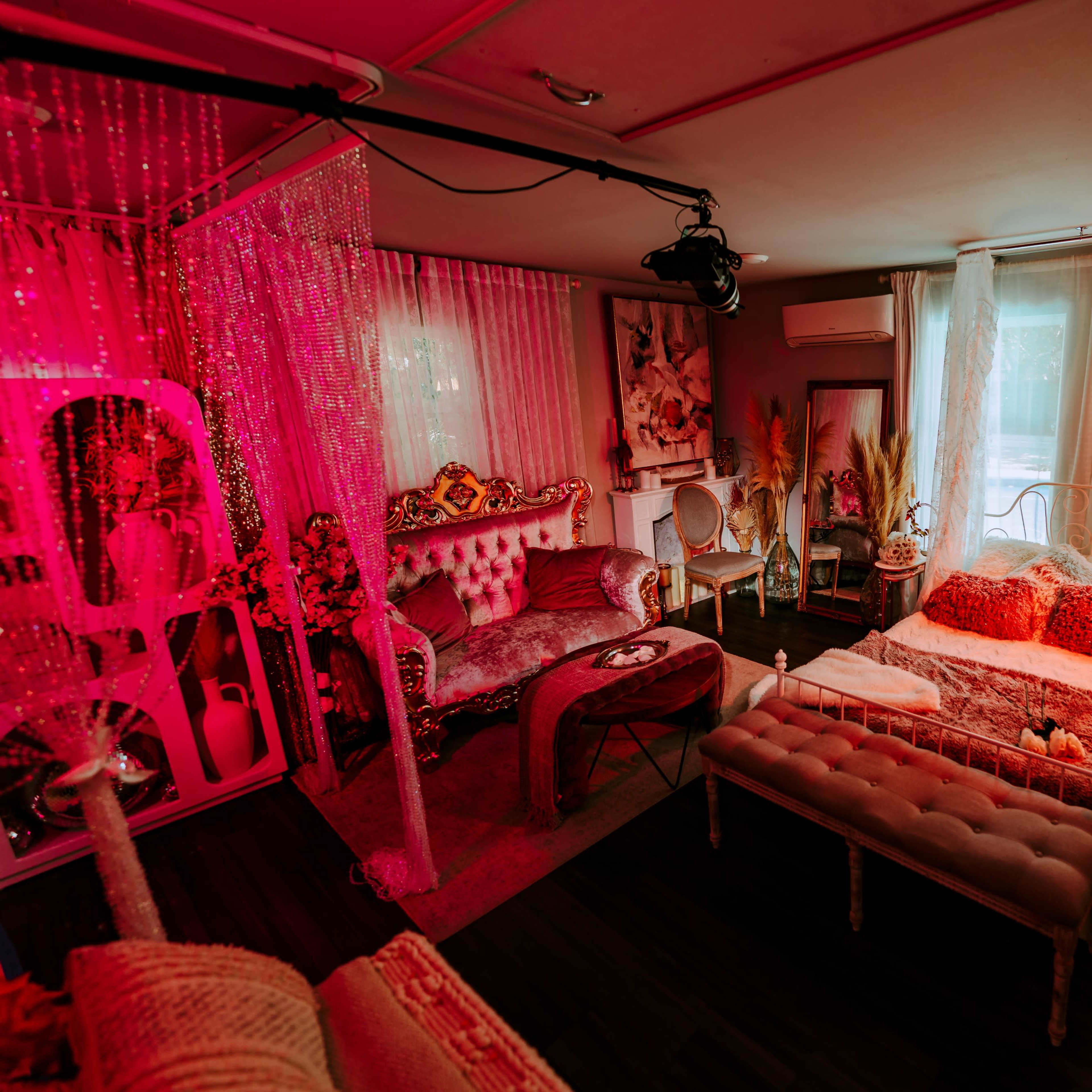 Sexy Glam Bed + Royal Love Seat + Free Lights Image in Deerfield Village, Houston, TX