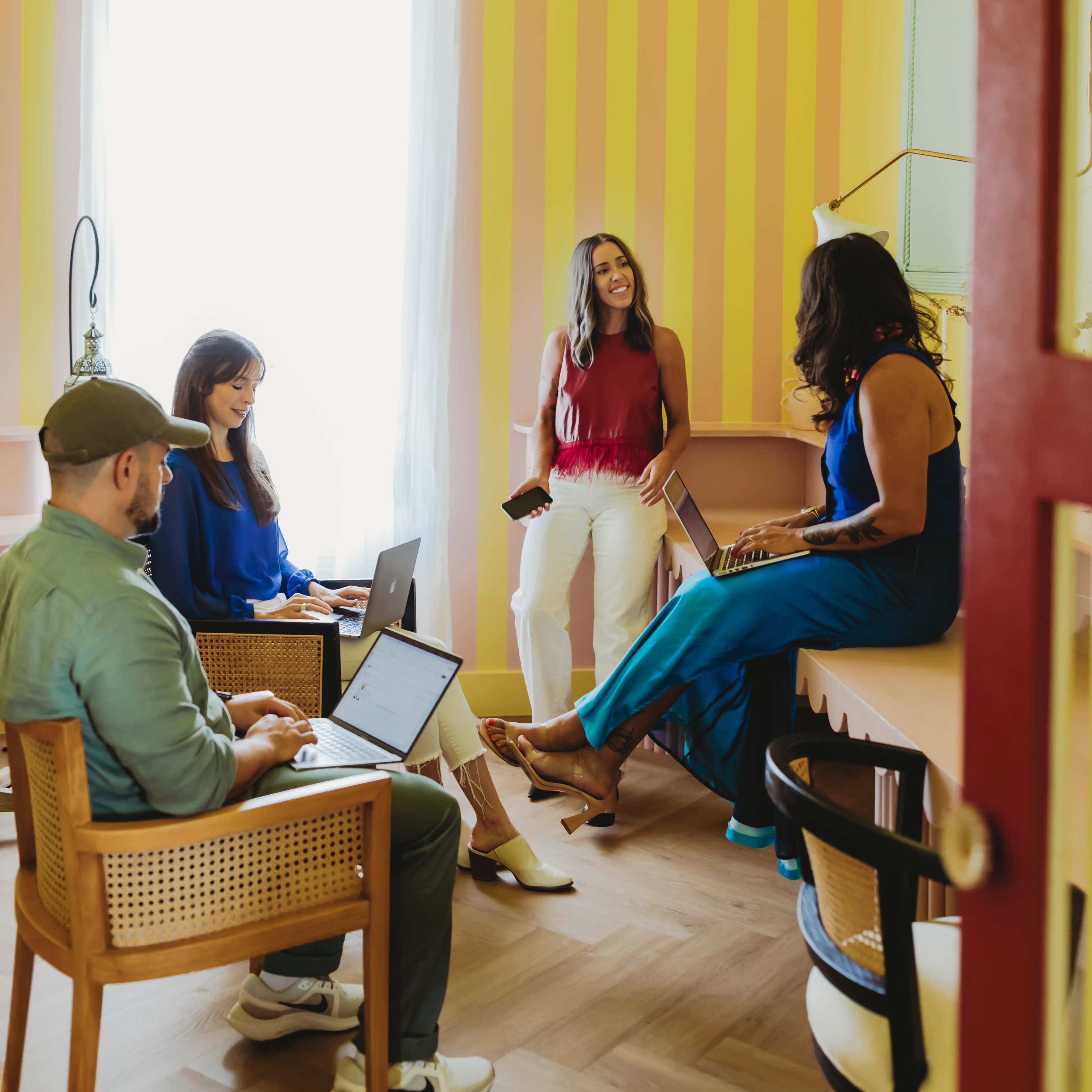 Colorful co-working space with ample seating Image in Central East Austin, Austin, TX