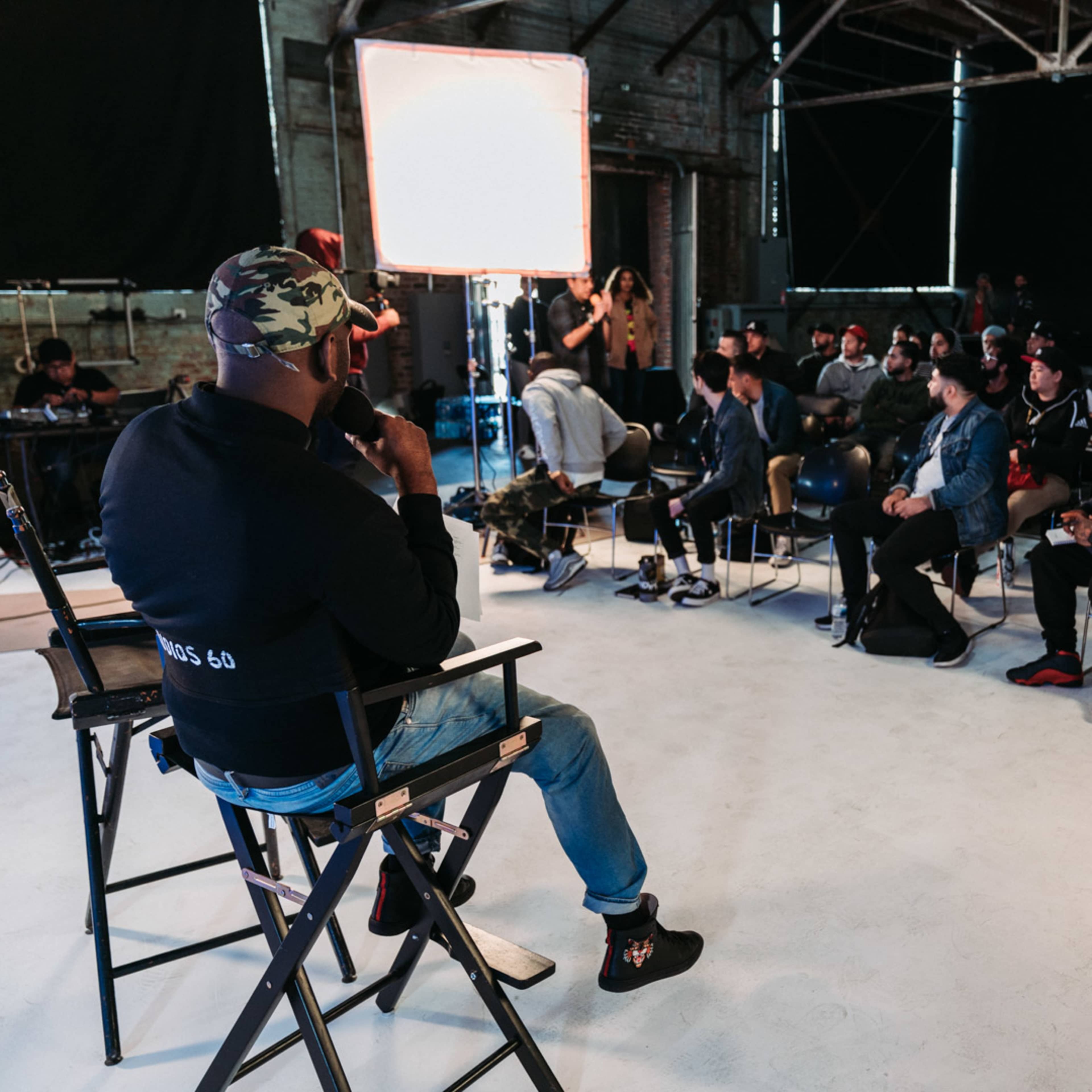 3 Wall CYC Stage for Offsites in Los Angeles Warehouse Image in South Los Angeles, Los Angeles, CA