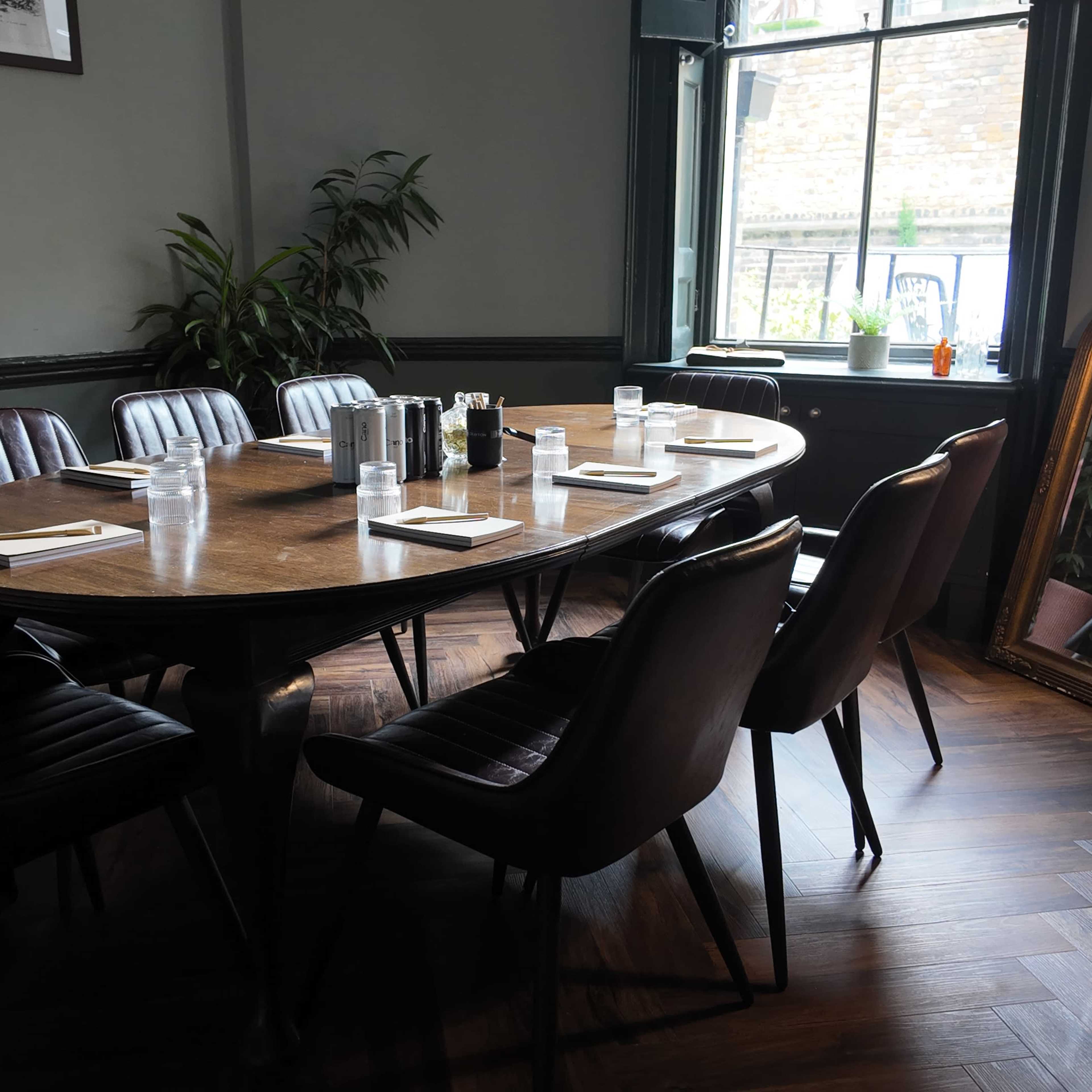 Classic Georgian Boardroom With Fireplace and Smart Screen for Strategy Sessions Image in Bloomsbury, London, England