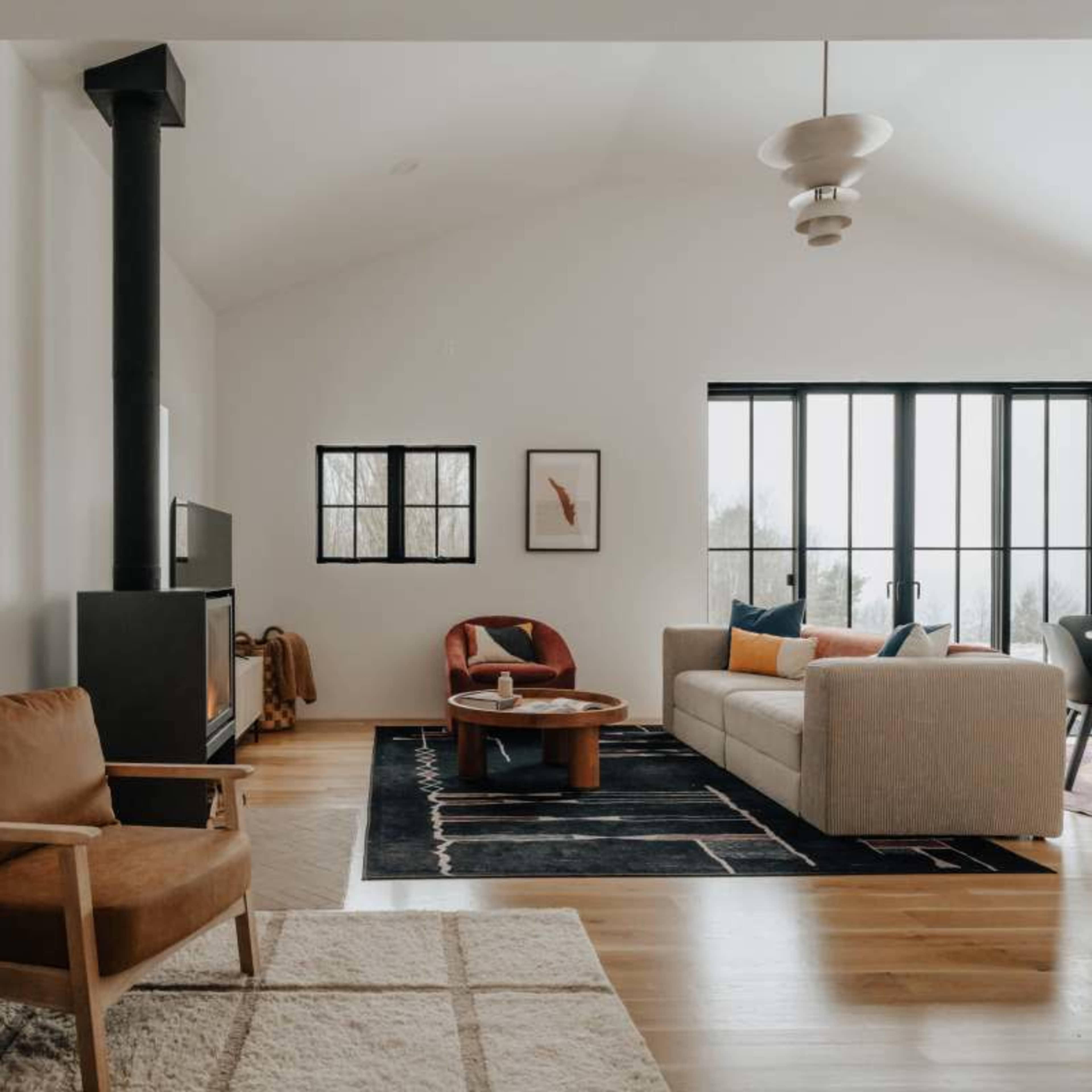 Modern Cabin in the woods with stunnings views and open space, 14 acres Image in Callicoon, Sullivan County, NY