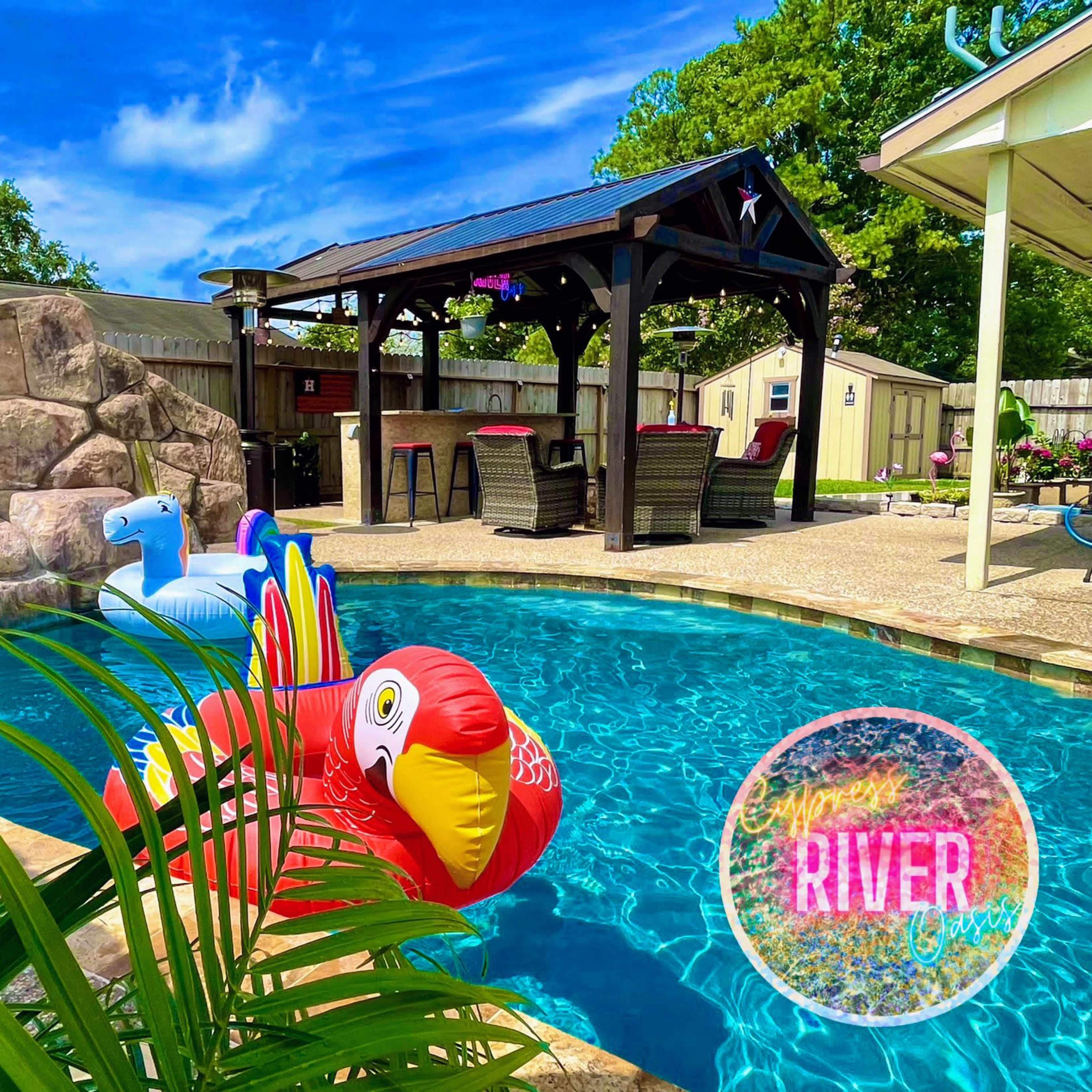 Cypress River Oasis: Private pool and bathroom! Free heated pool! Image in Cypress Meadows, Katy, TX