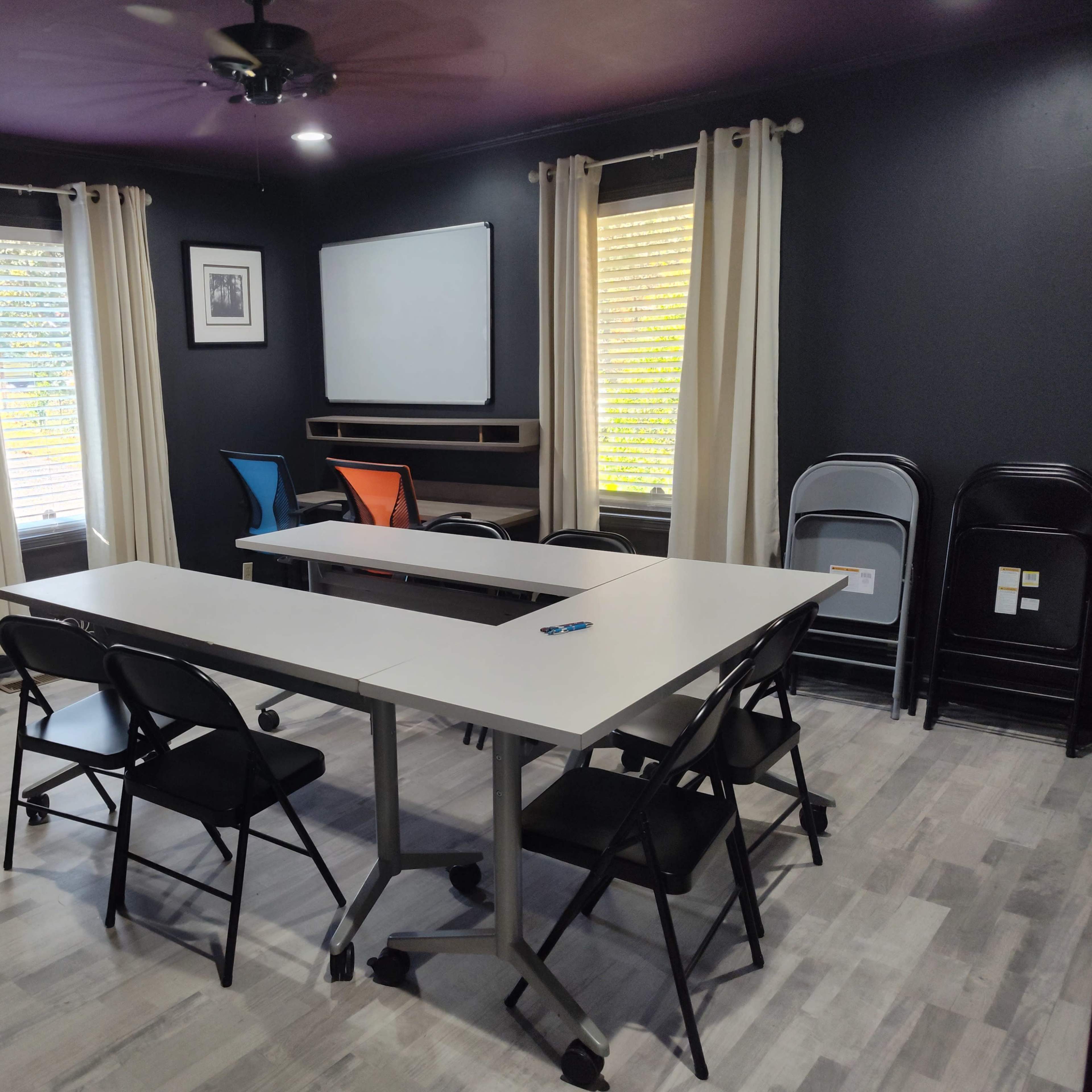Multi Use office and meeting spaces with a laid back vibe. This space is perfect for meetings, brainstorming sessions and group gaming.  Nurture your well-being while you grow your brand. Image in Lithia Springs, Lithia Springs, GA