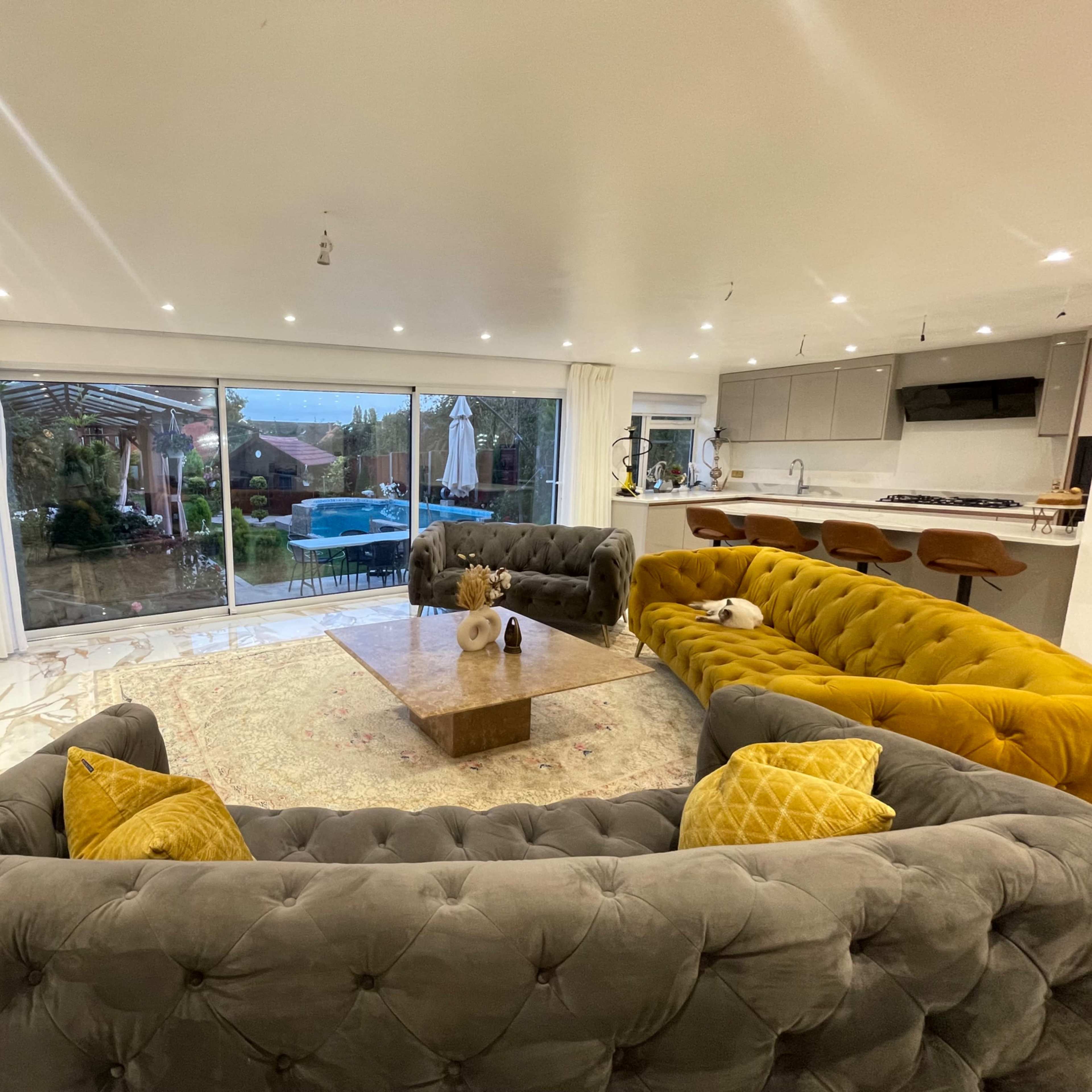 Luxe Glass-Pool House Image in Church End & Roundwood, London, England