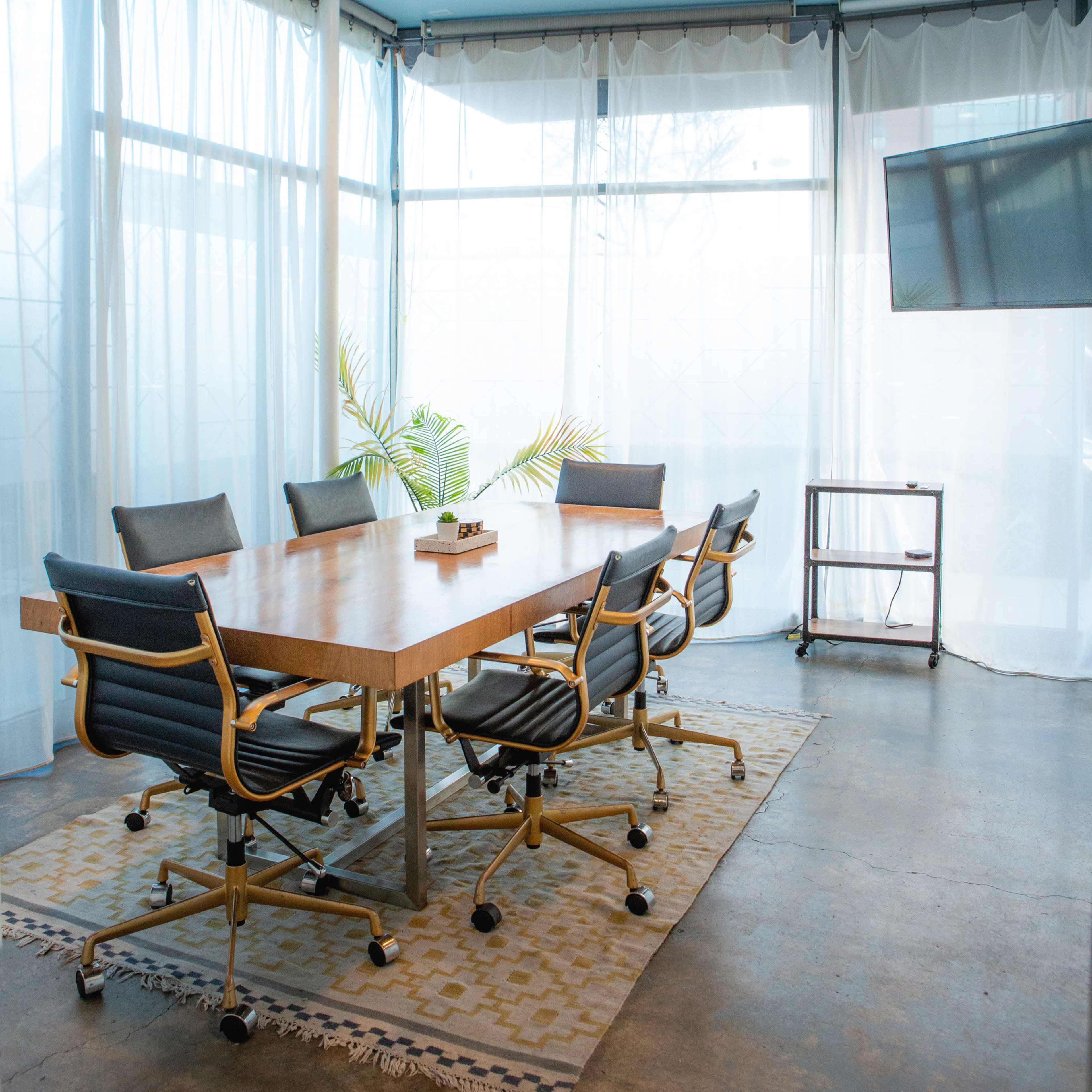 Modern Conference Room with Natural Light and Sunny Patio for Lunch Image in Alameda, Alameda, CA