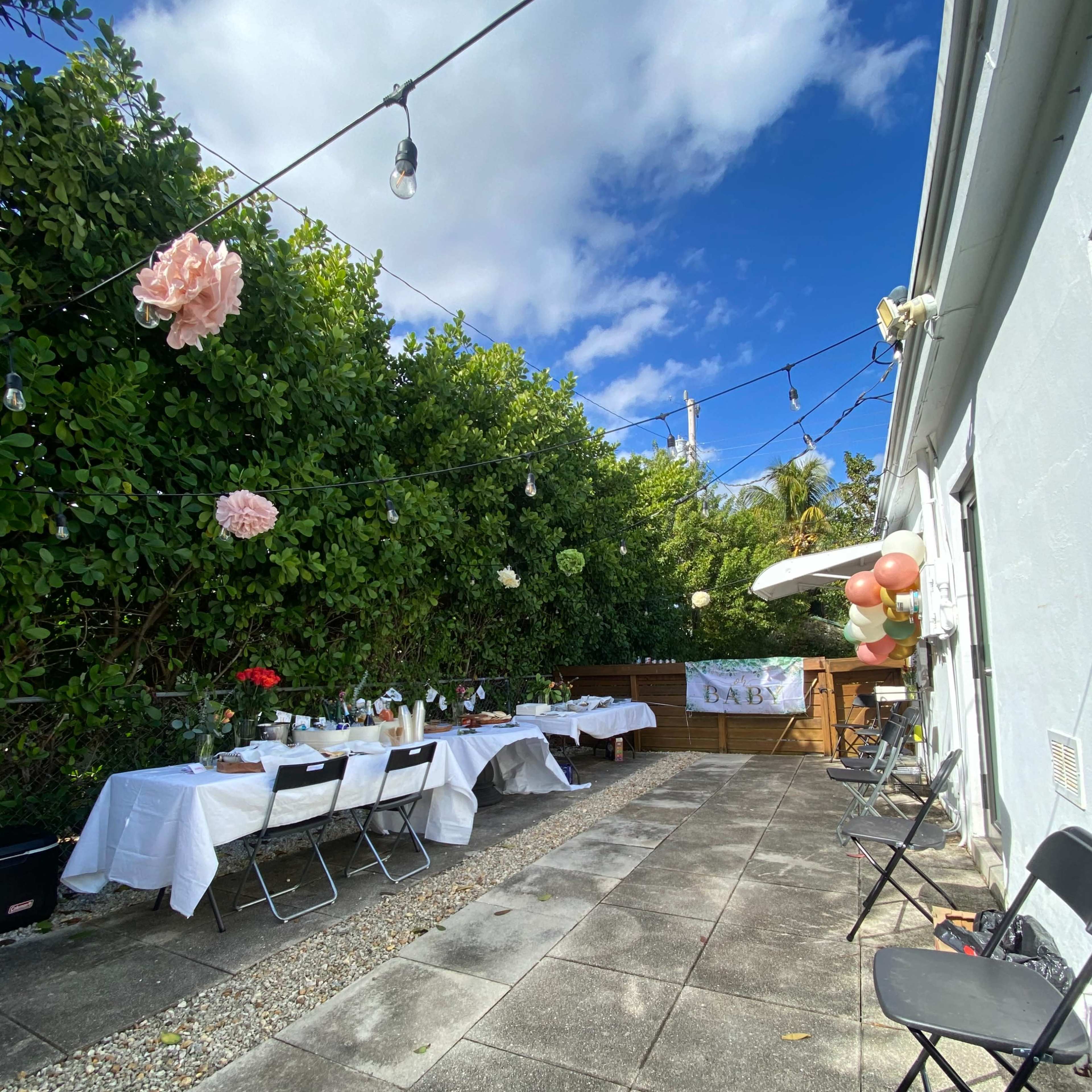 MidCentury Rustic Private Backyard and Studio - Small Gathering Space Image in North Miami Beach, North Miami Beach, FL