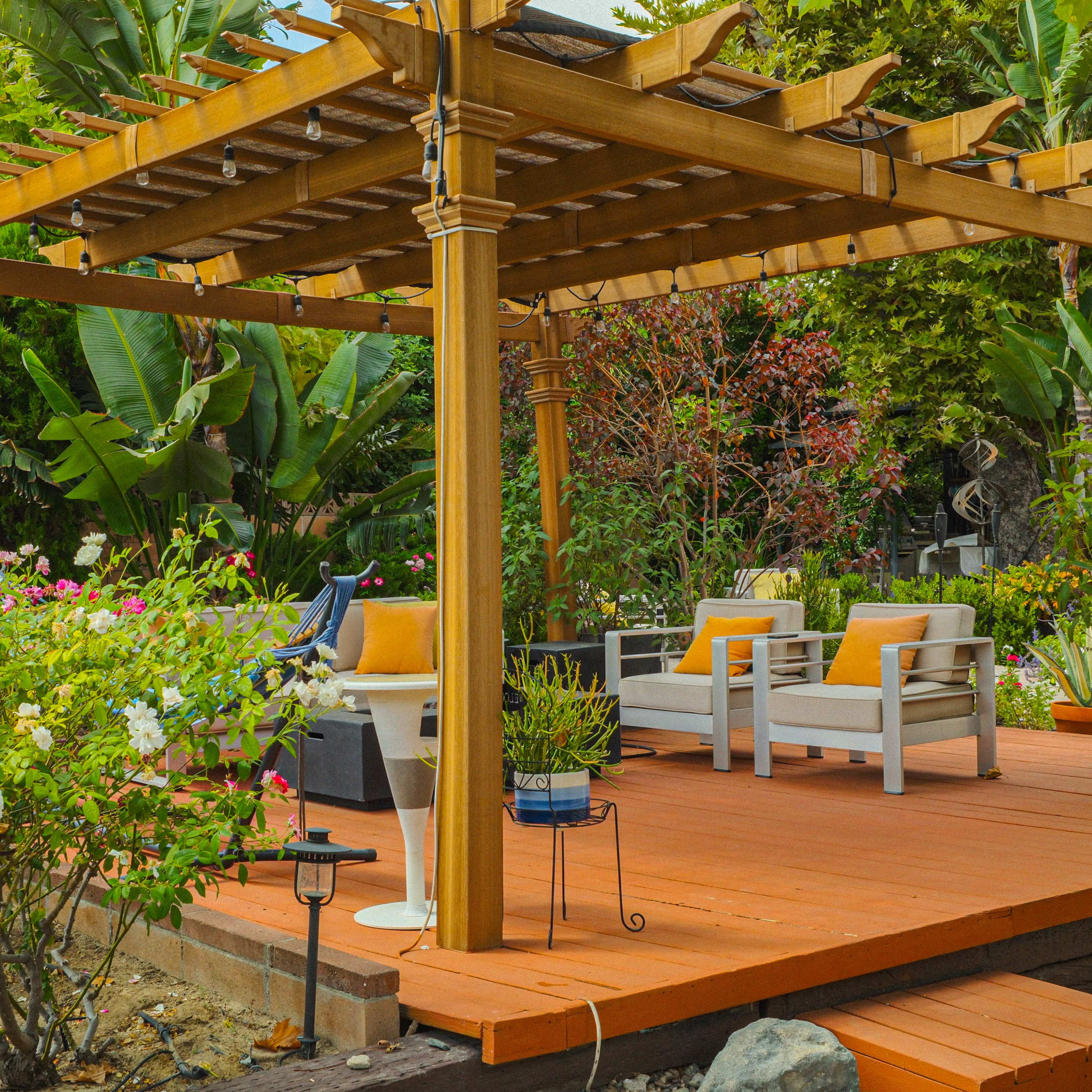 Zen Backyard in the Valley with City Views & Beautiful Landscaping Image in Porter Ranch, Los Angeles, CA