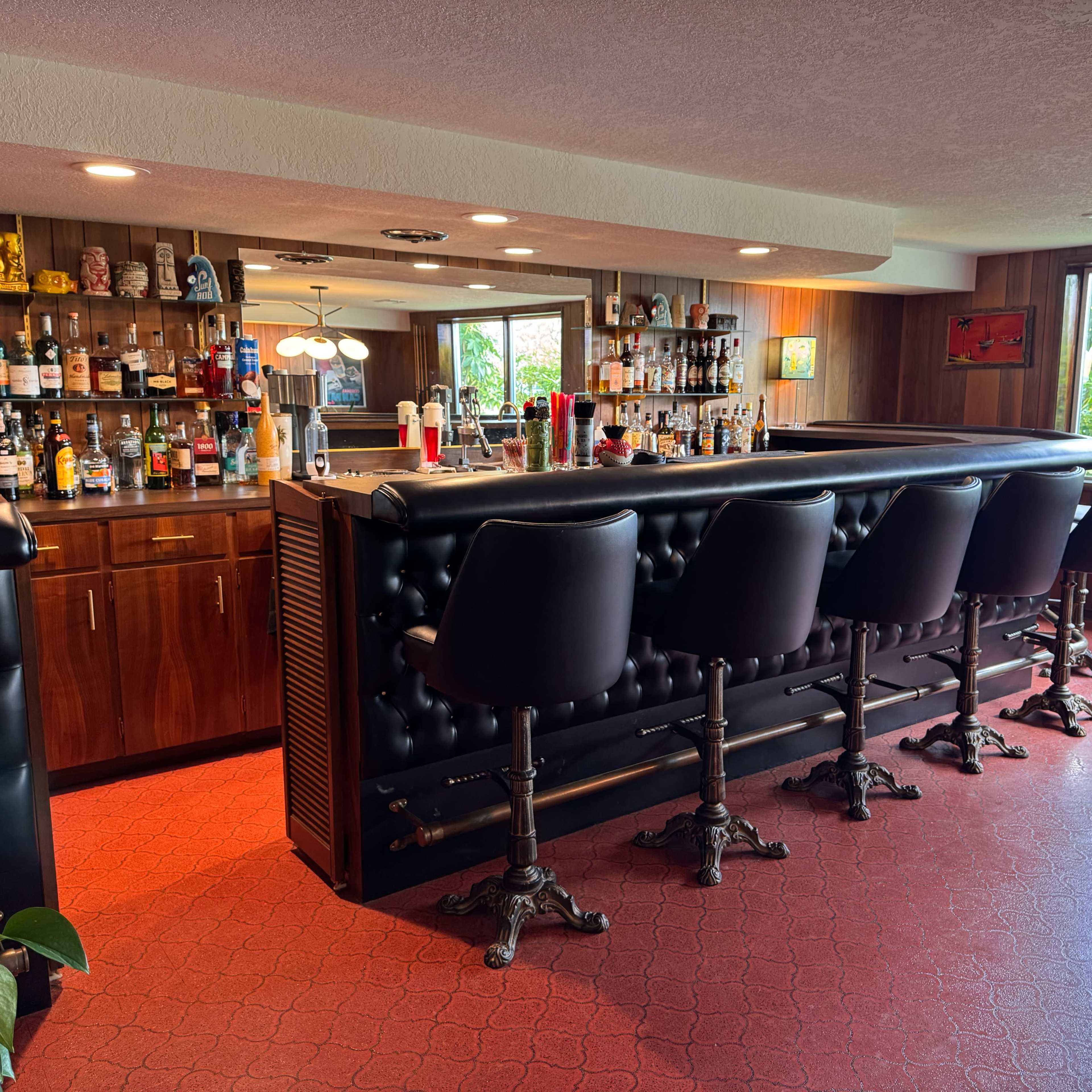 Mid Century home with a 1960s basement bar, and Palm Springs style backyard Image in Northeast Portland, Portland, OR