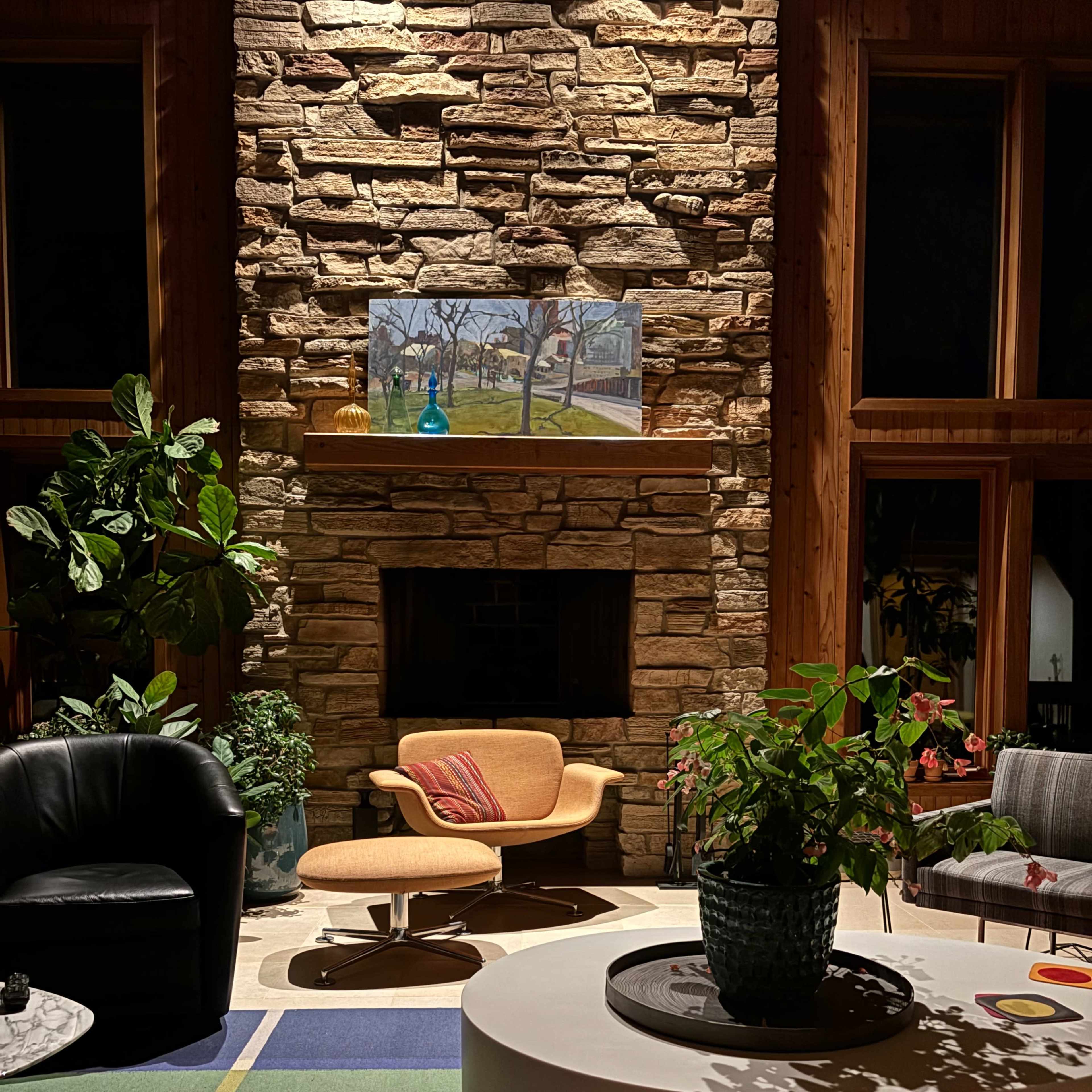 Suburban home in garden setting with lofty, bright and woodsy interior spaces Image in Lyons Township, Burr Ridge, IL