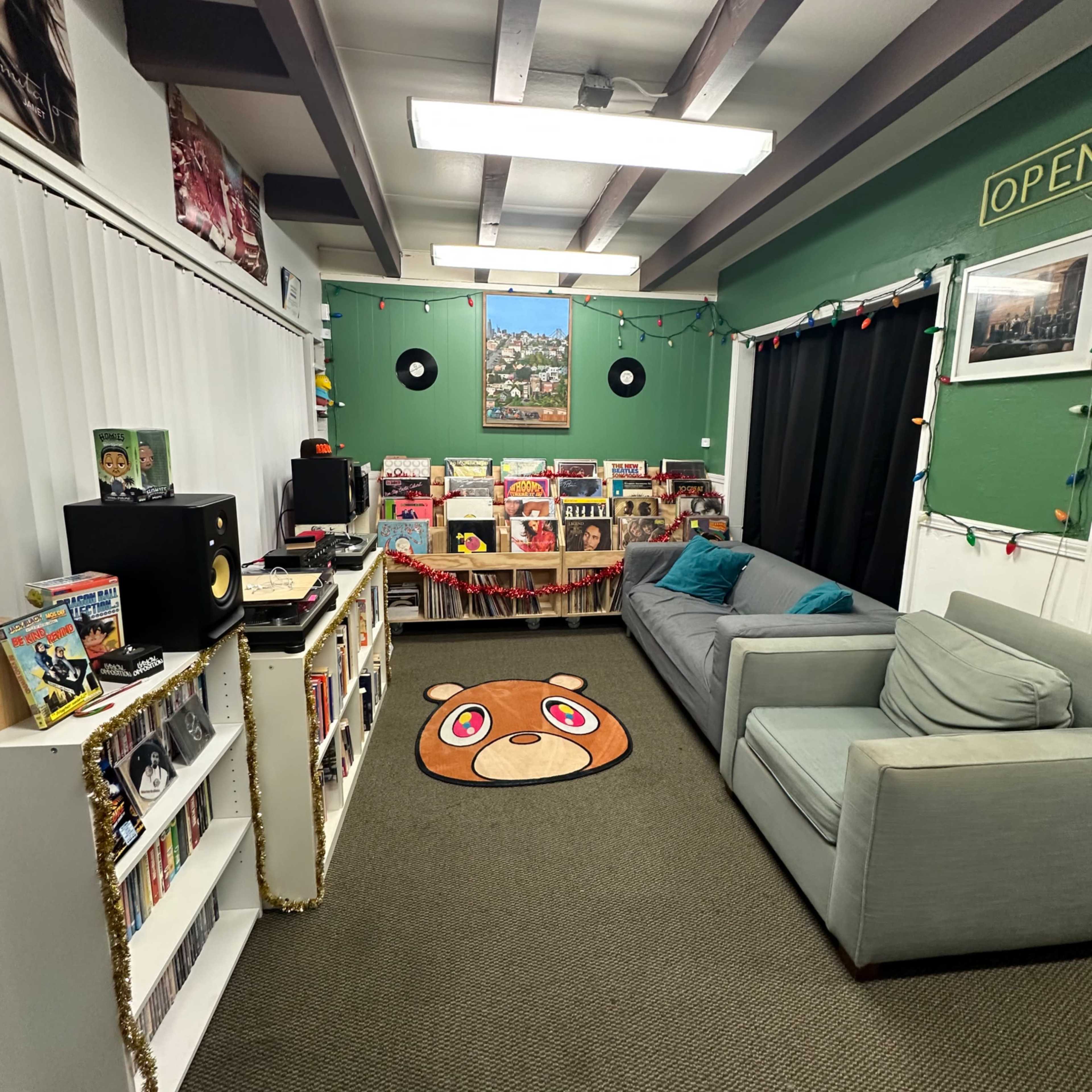 Podcast Recording Space in a Vinyl Record Store Image in Downtown Brisbane, Brisbane, CA