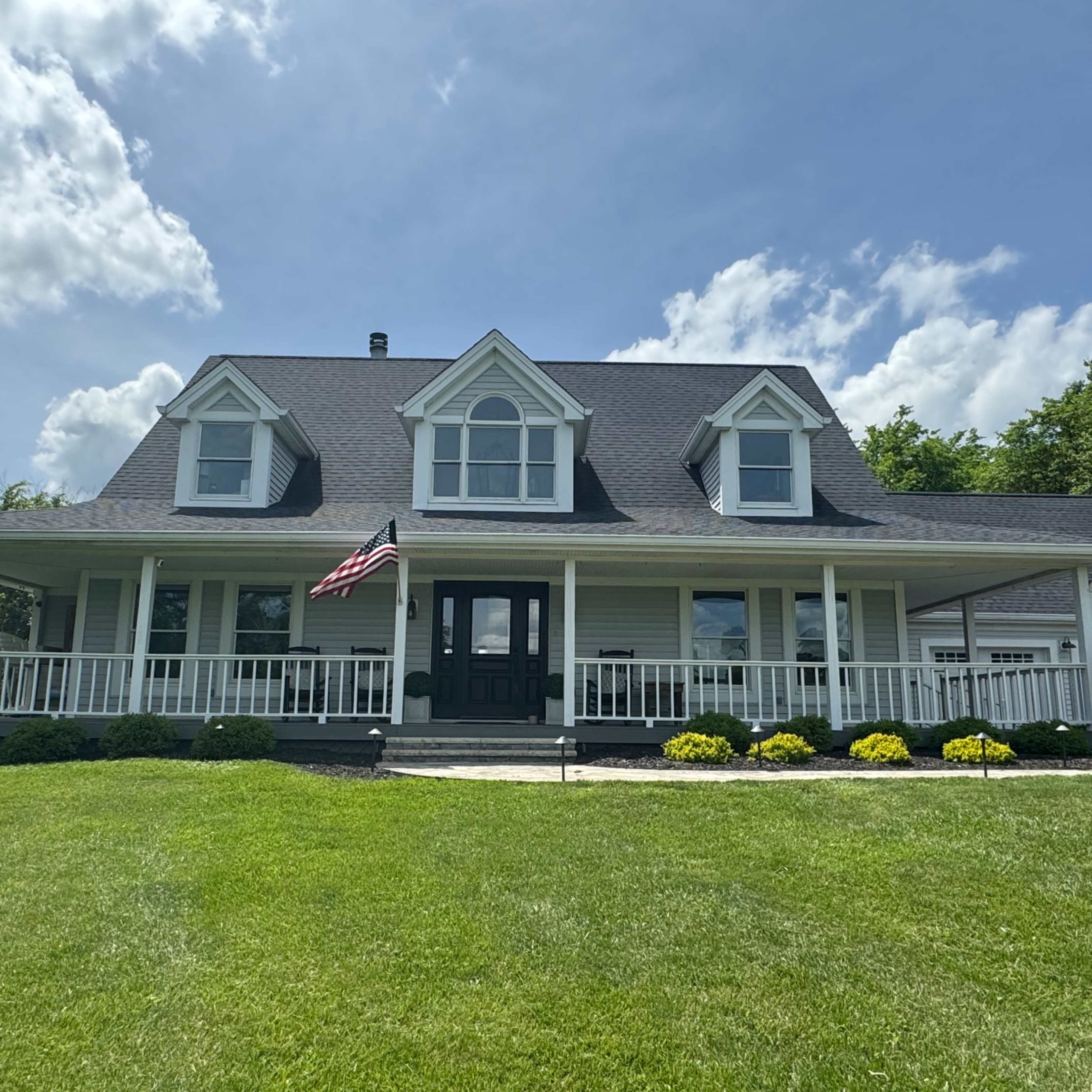 Beautiful modern farmhouse with amazing pool backyard space. Image in Colerain Township, Cincinnati, OH