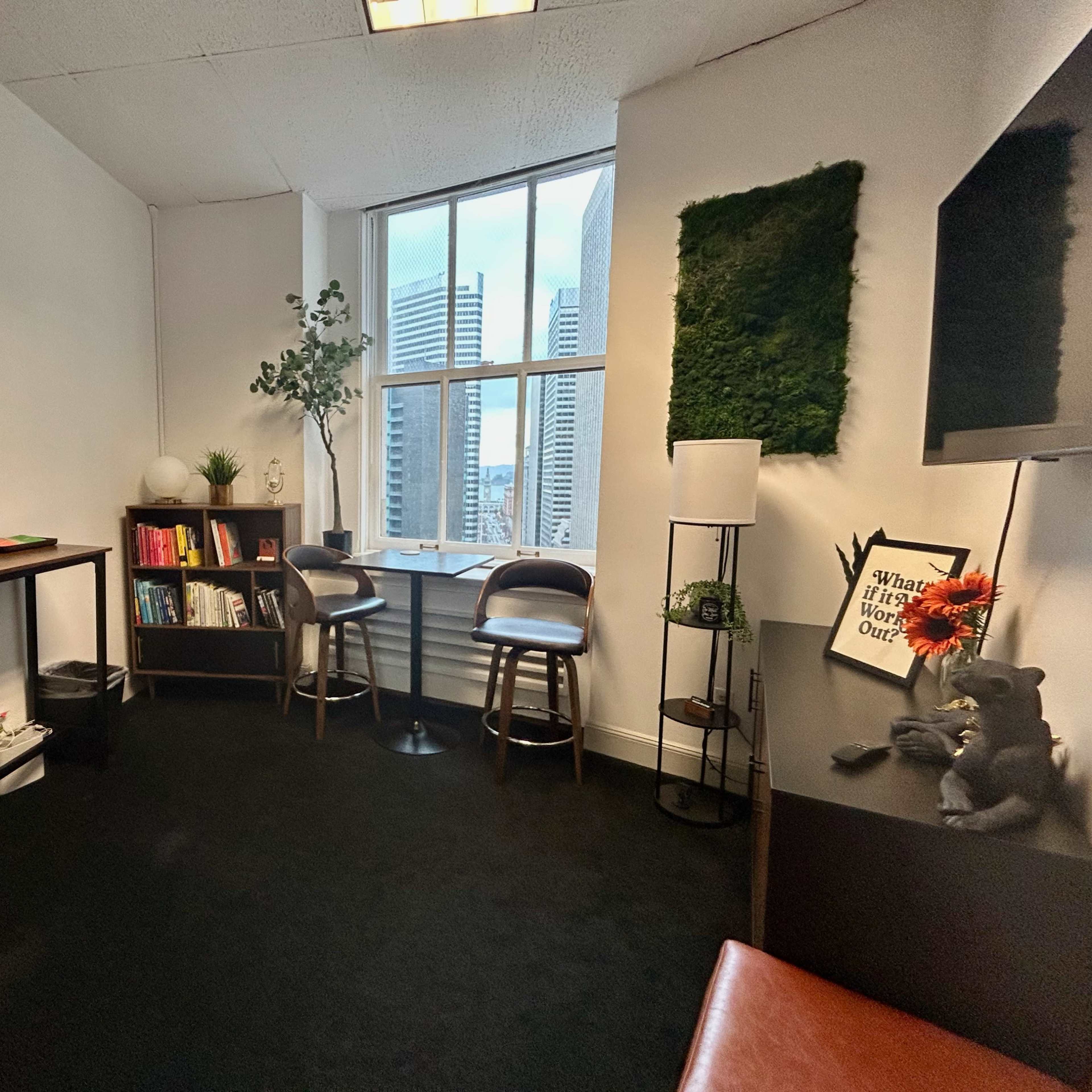 Bright Space with Downtown Views, Free Coffee, & Comfy Seats — Many Photo Opps for Content Creation, Branding Photography, Marketing, PR, Videos, Interviews Image in Financial District, San Francisco, CA
