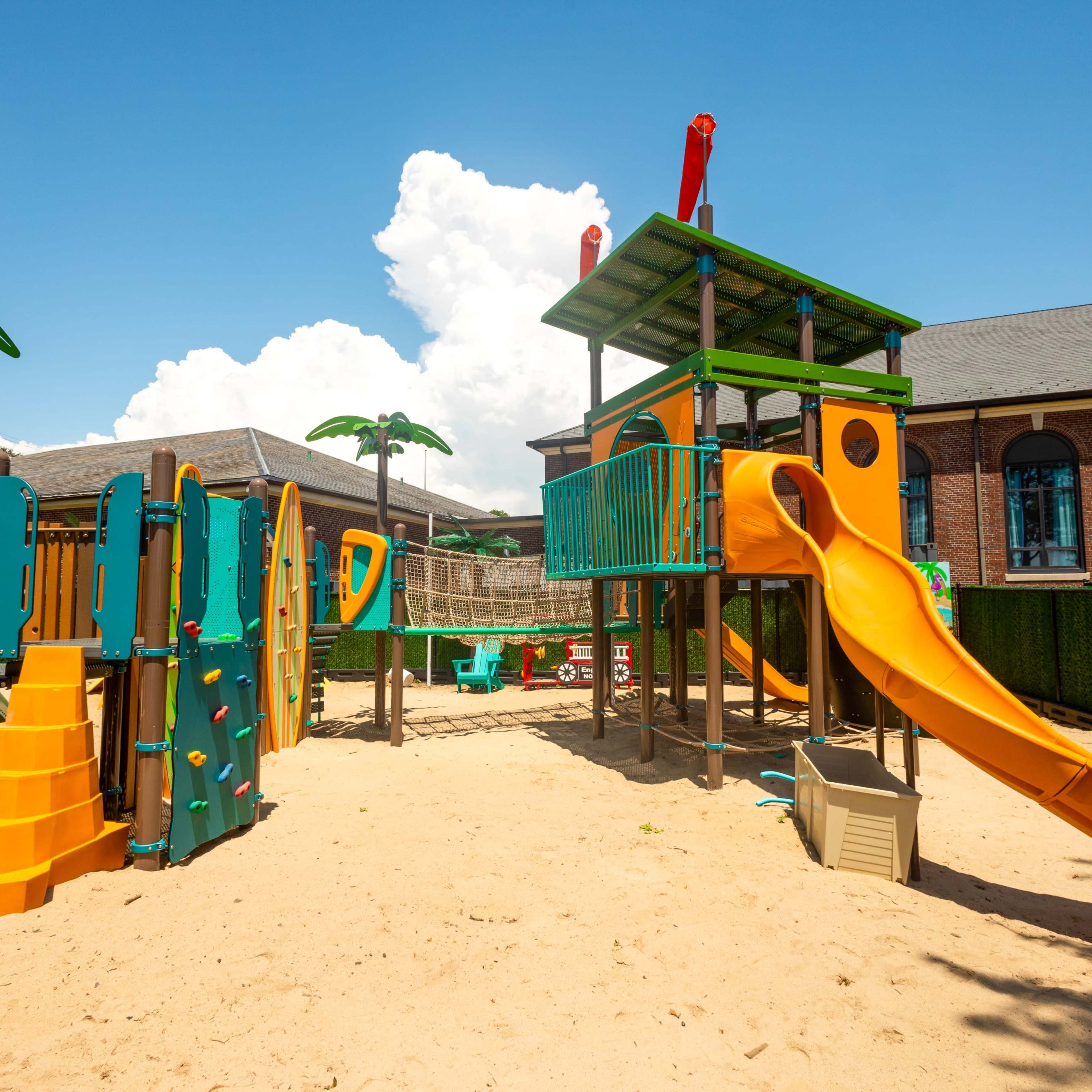 Bright Caribbean Beach Themed Playground Image in Hempstead, East Rockaway, NY