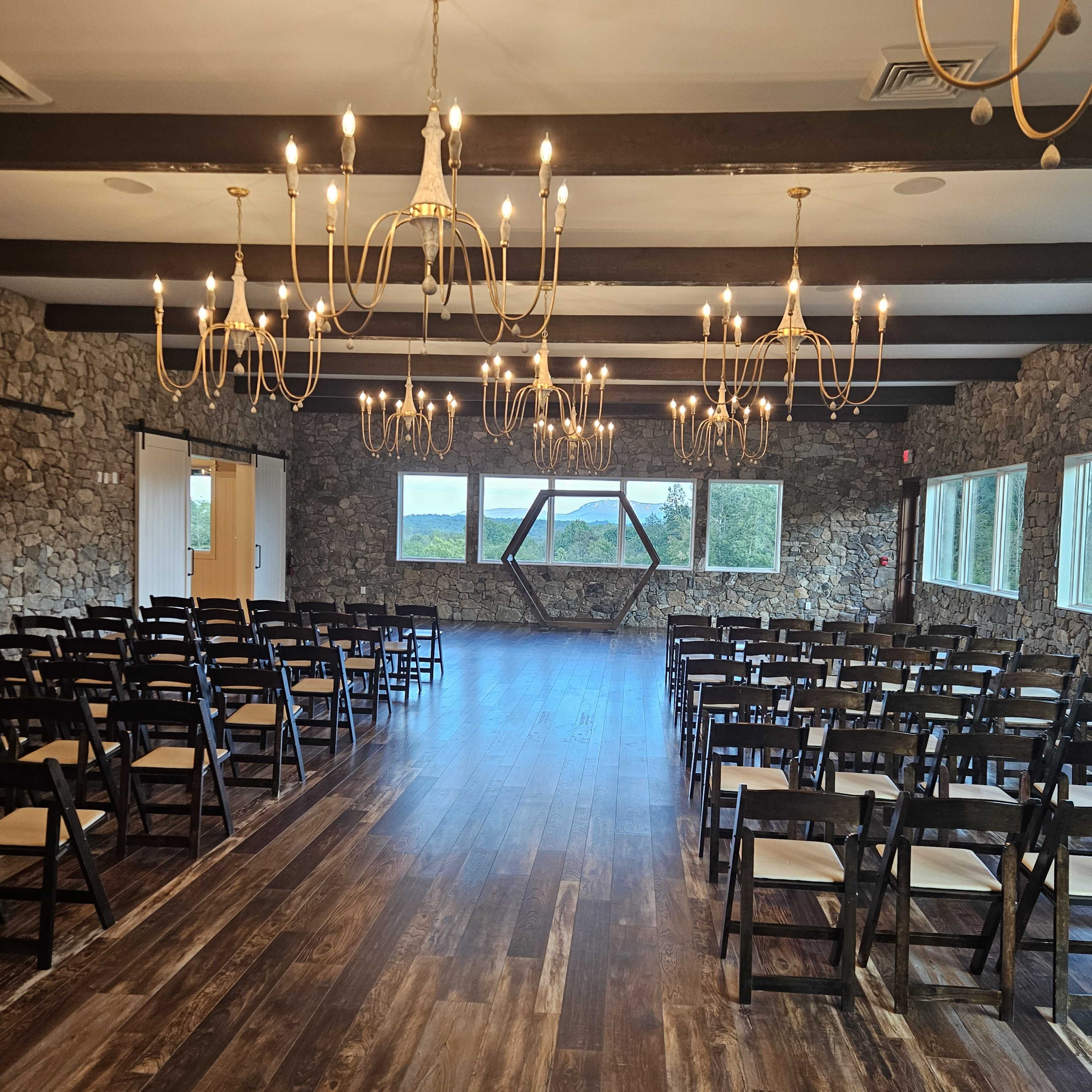 Event Space in a Boutique Lodge with lodging and a restaurant available - The Stone Room Image in Westfield, Pilot Mountain, NC