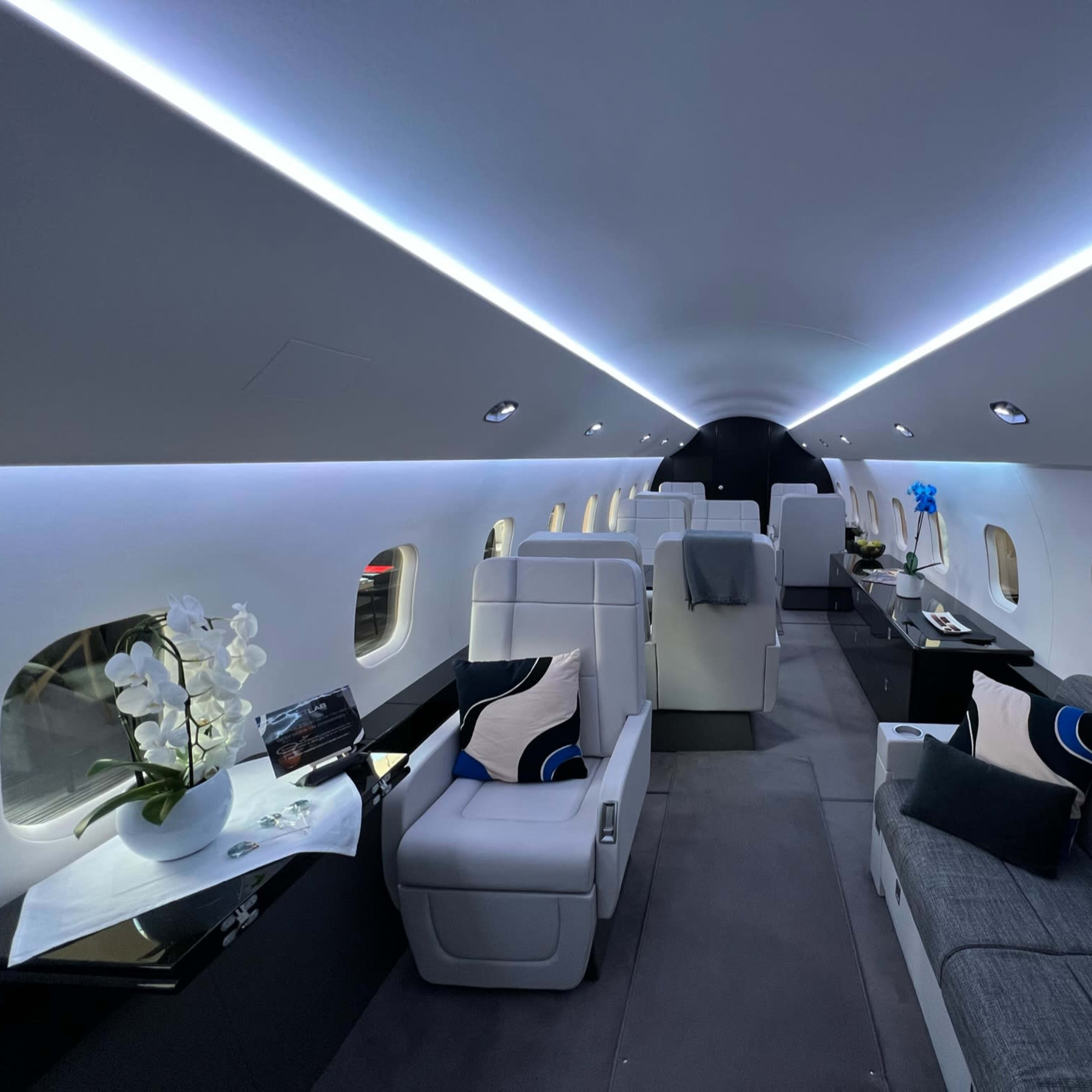 Décor intérieur d'un Jet Privé I Paris Le Bourget Image dans Dugny, Dugny, Île-de-France