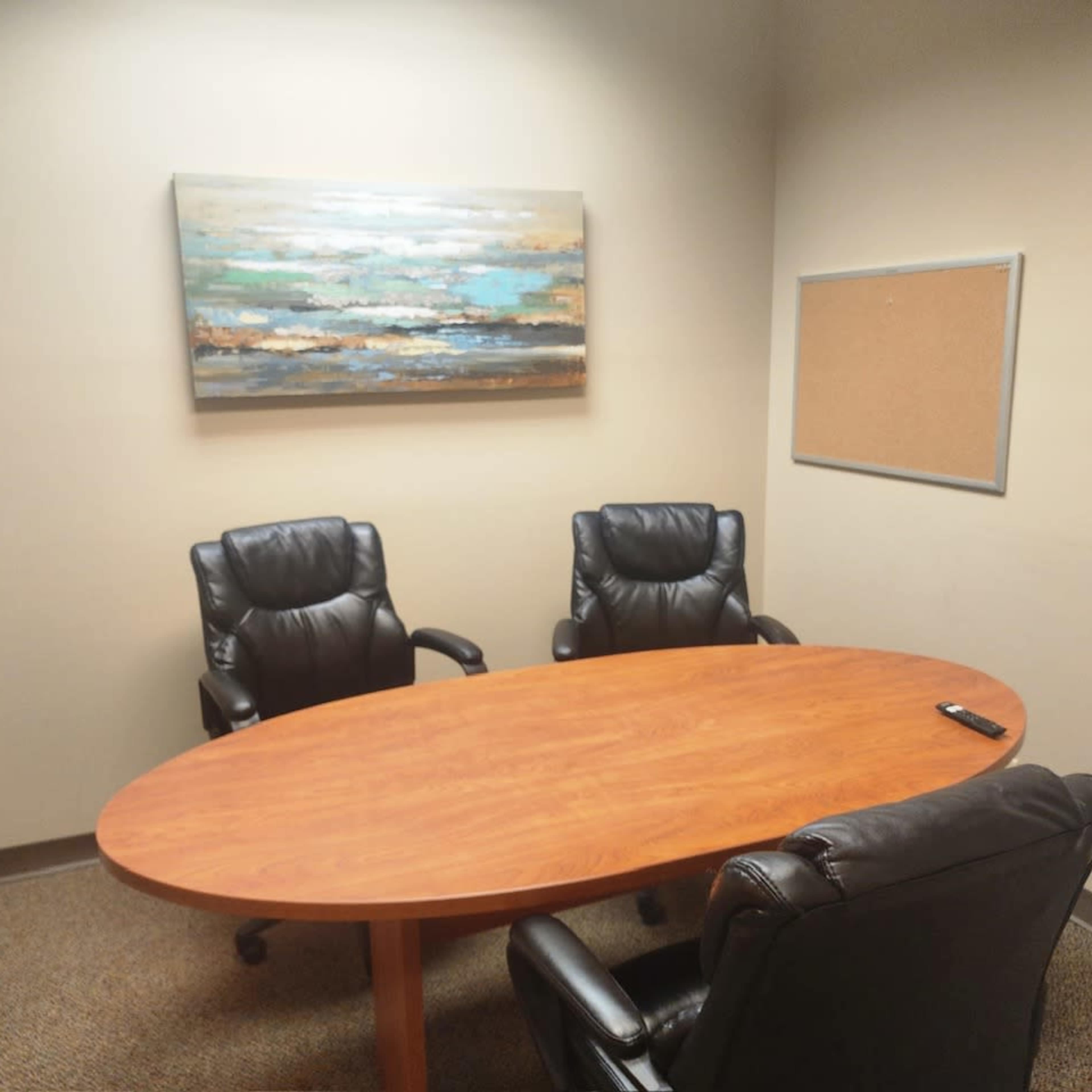 Small Conference Room in a shared coworking space in Chesterfield, MO. Image in Chesterfield Township, Chesterfield, MO