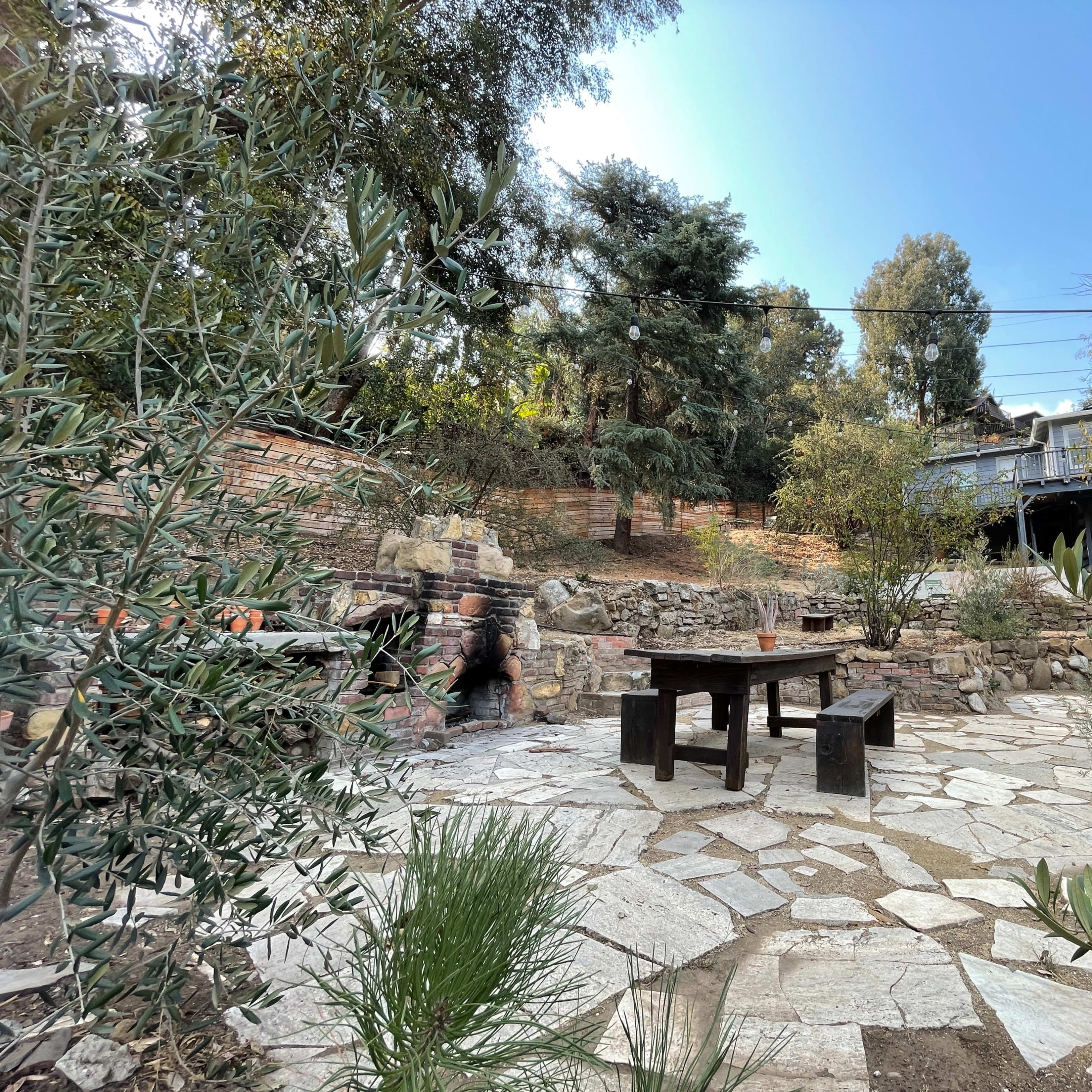 Bohemian House w/ Stunning Green Grove Outdoor Space w/ Native Plant California Gardens Image in Echo Park, Los Angeles, CA